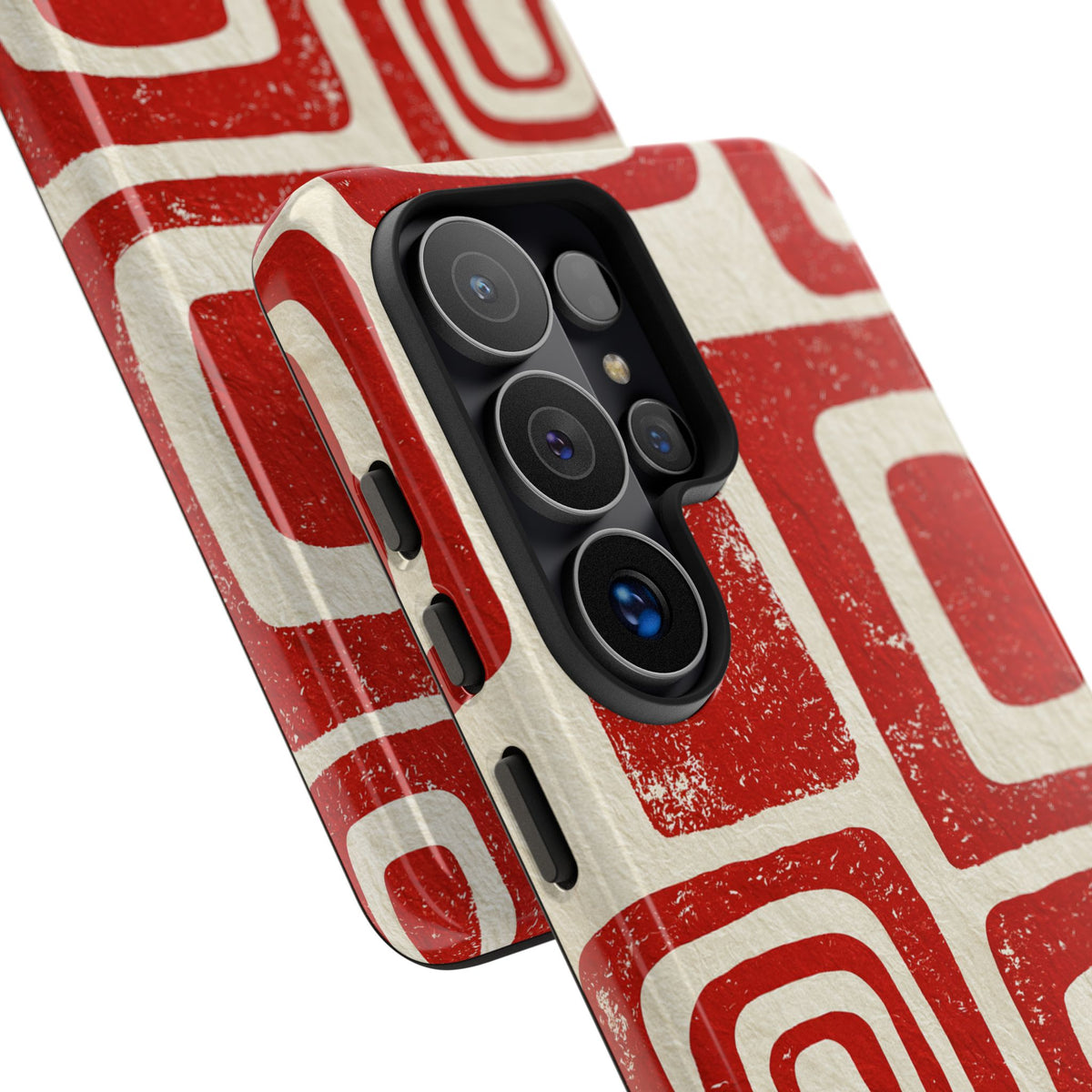 Vermilion Block Motif · Tough Phone Case for Samsung · Red