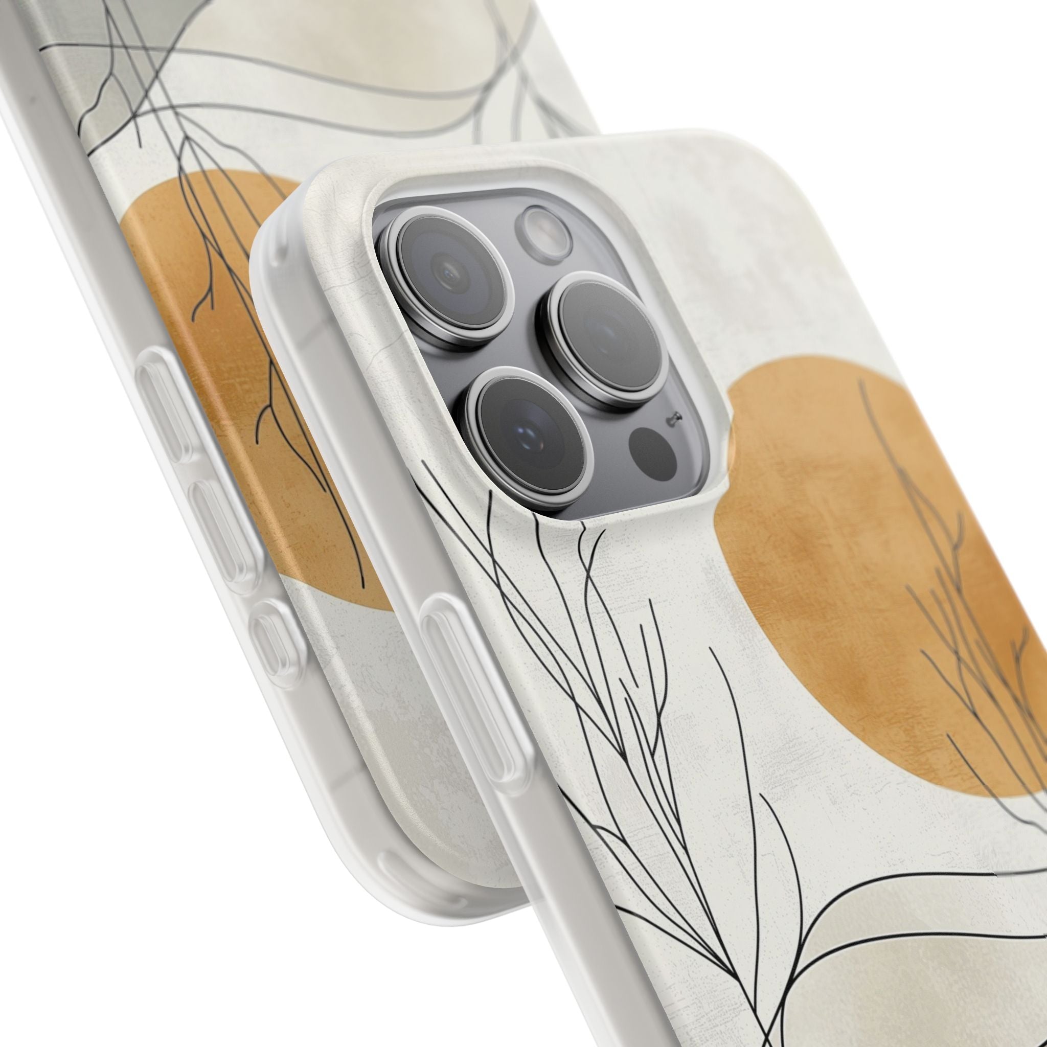 Burnt Horizon Lines · Soft Phone Case for iPhone