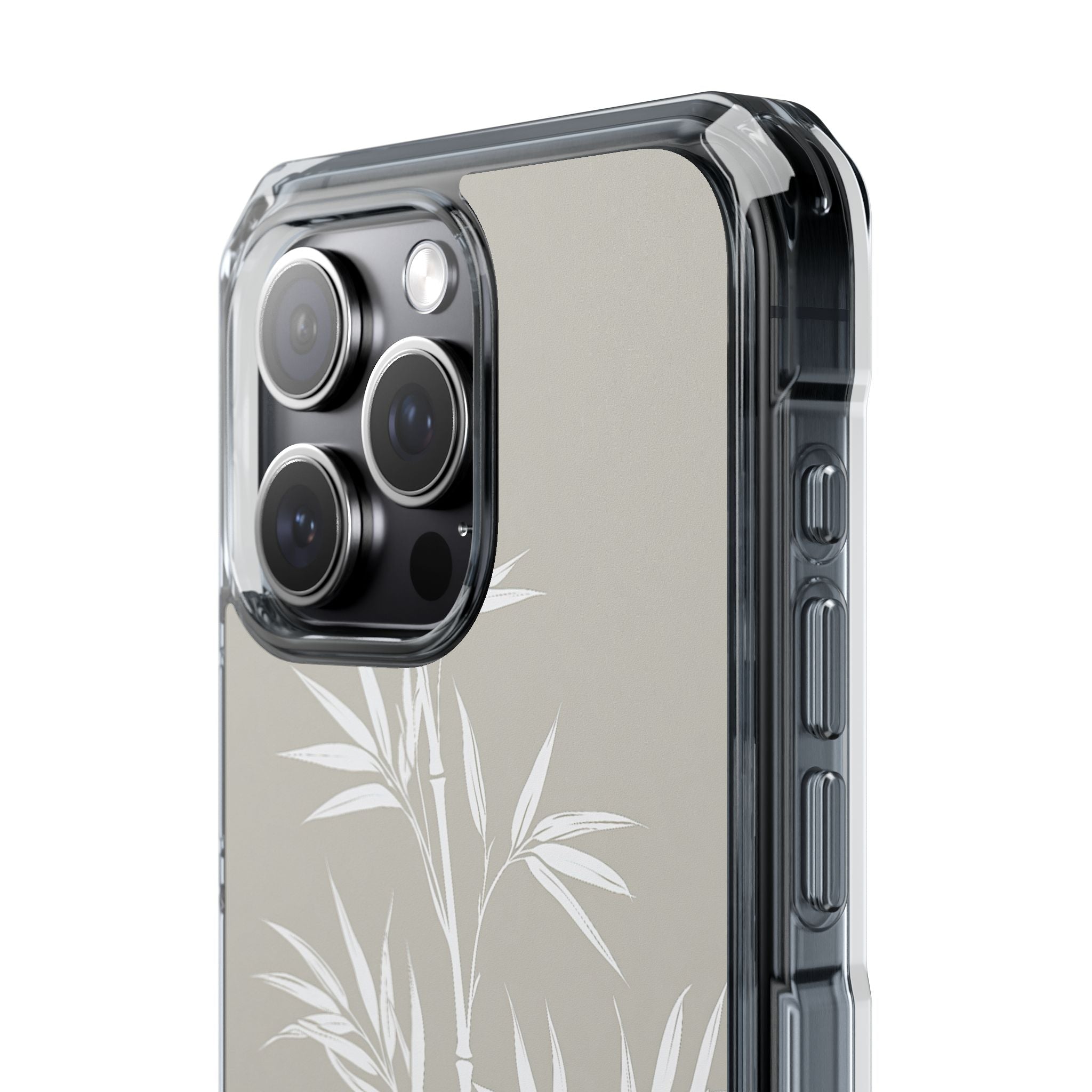 Beige Impact MagSafe Phone Case for iPhone - Sandstone Bamboo Stalks