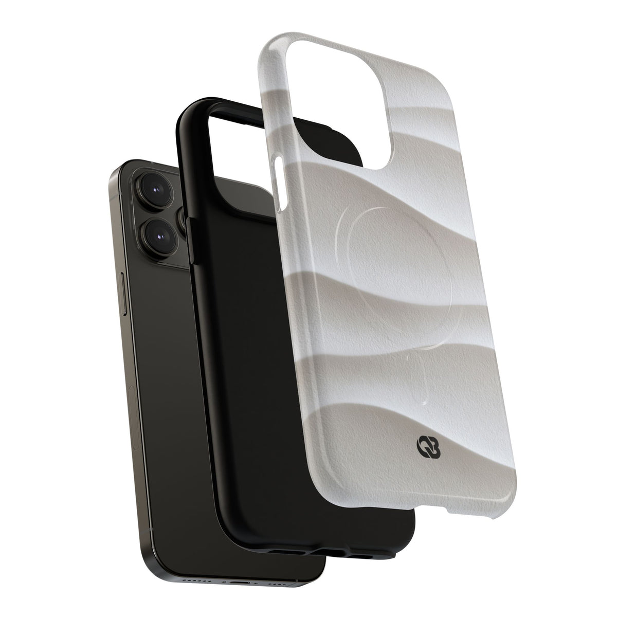 White Tough 2.0 Magsafe Phone Case for iPhone - Arctic Flow Ridges