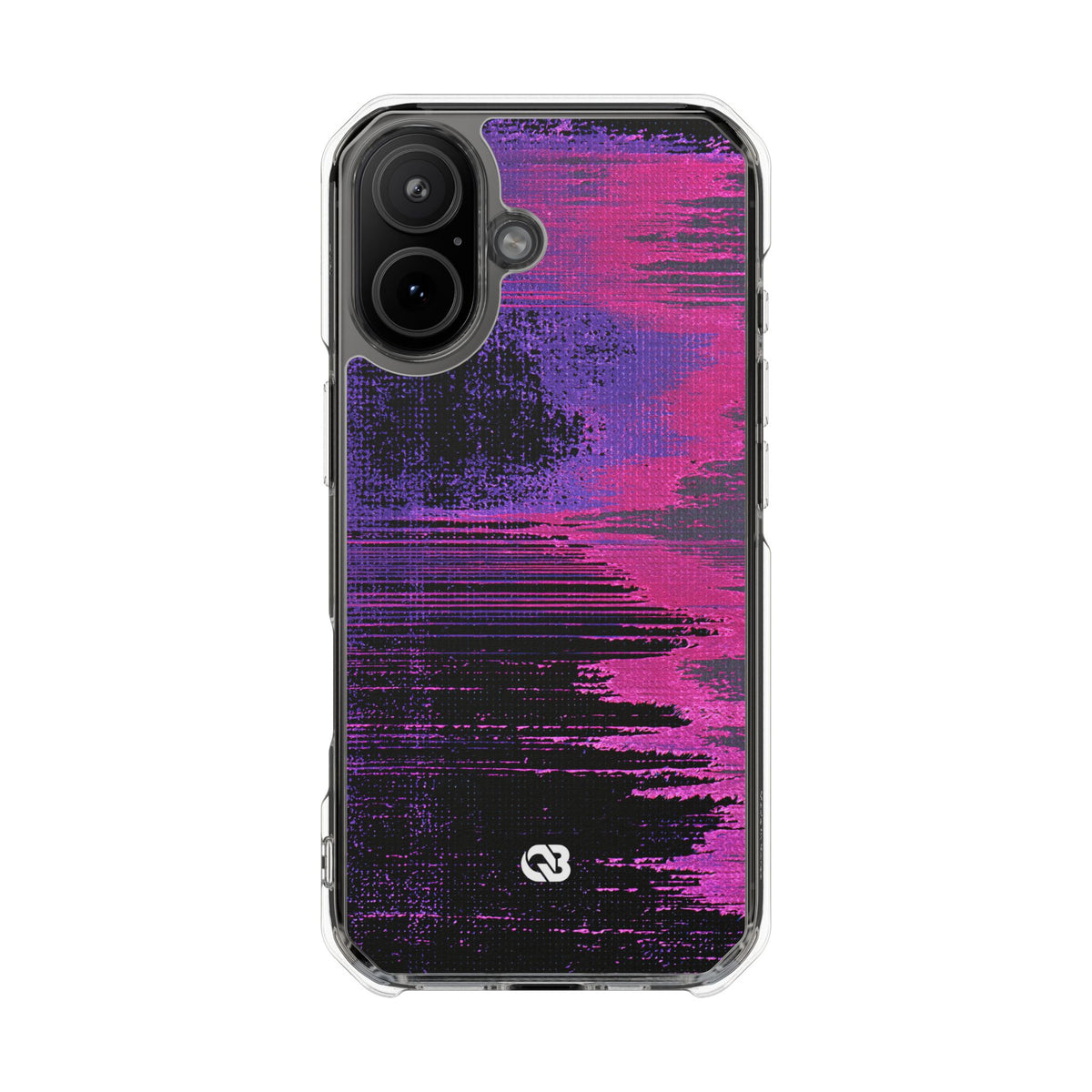Neon Signal Shift · Clear Impact Magnetic Phone Case for iPhone · Purple