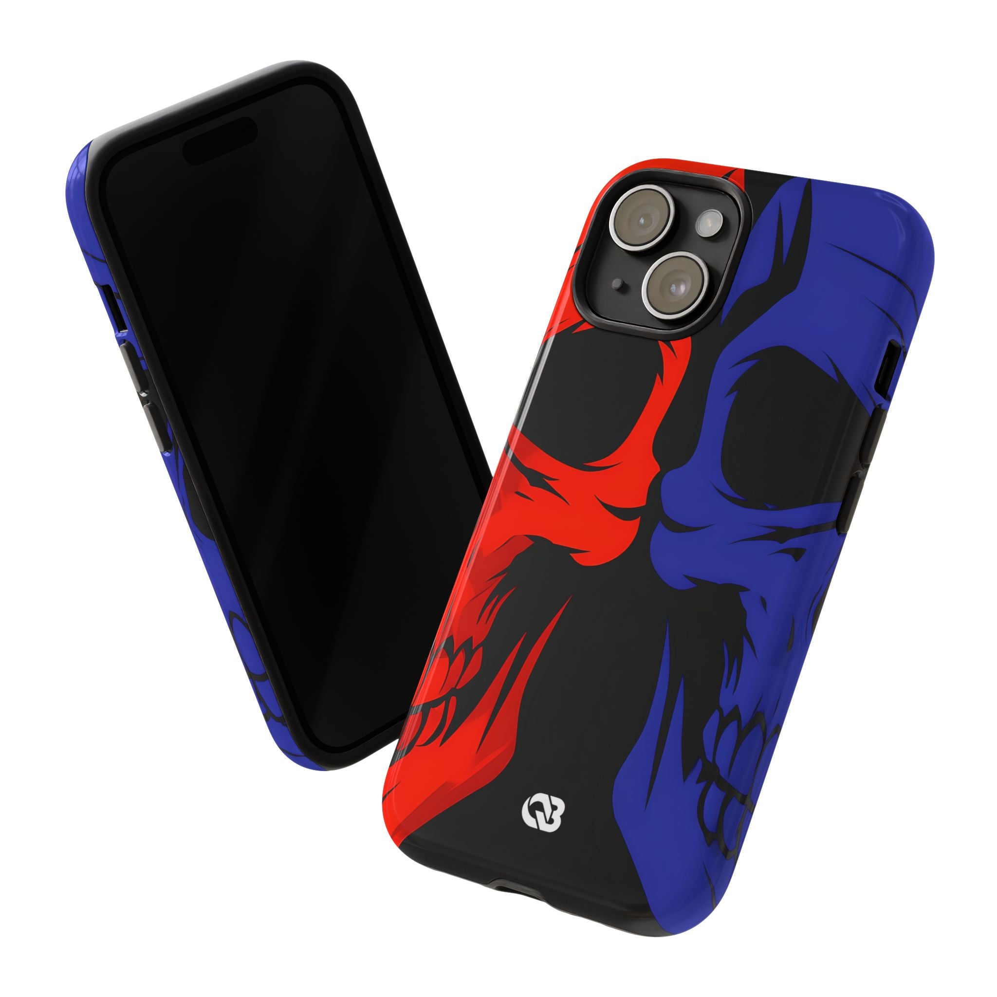 Crimson Cobalt Skulls · Tough Phone Case for iPhone