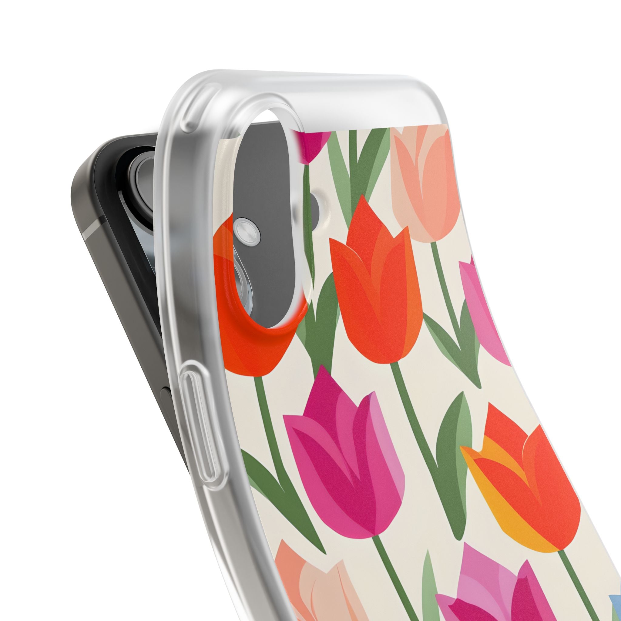 Vibrant Petal Grid · Soft Phone Case for iPhone