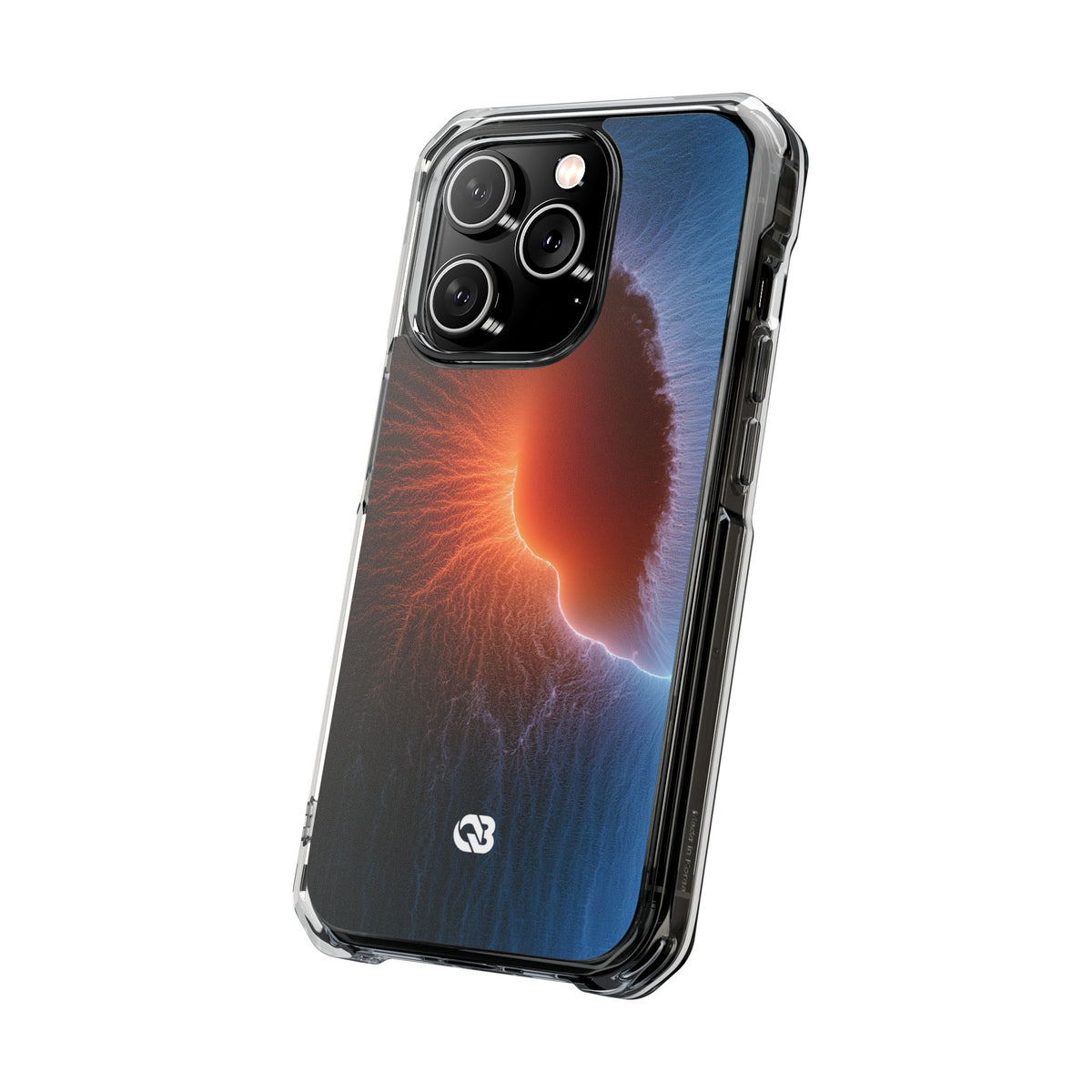 Thermal Aura Pulse · Clear Impact Magnetic Phone Case for iPhone · Blue