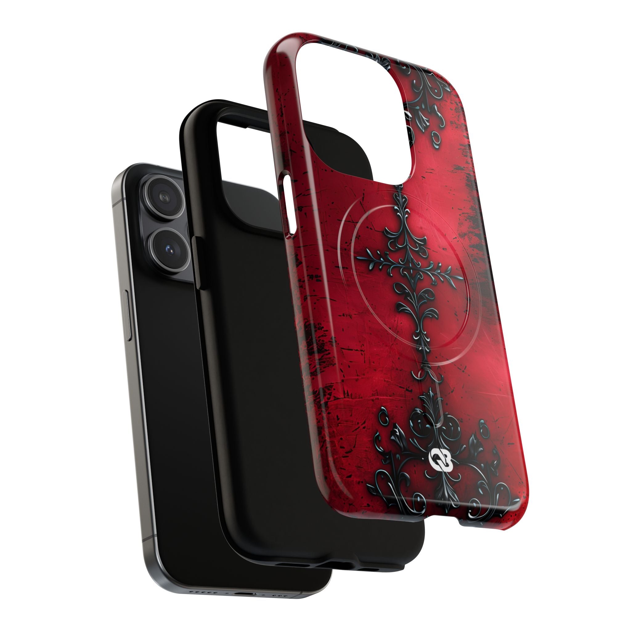 Crimson Gothic Filigree · Tough+ Coque de téléphone pour iPhone · MagSafe