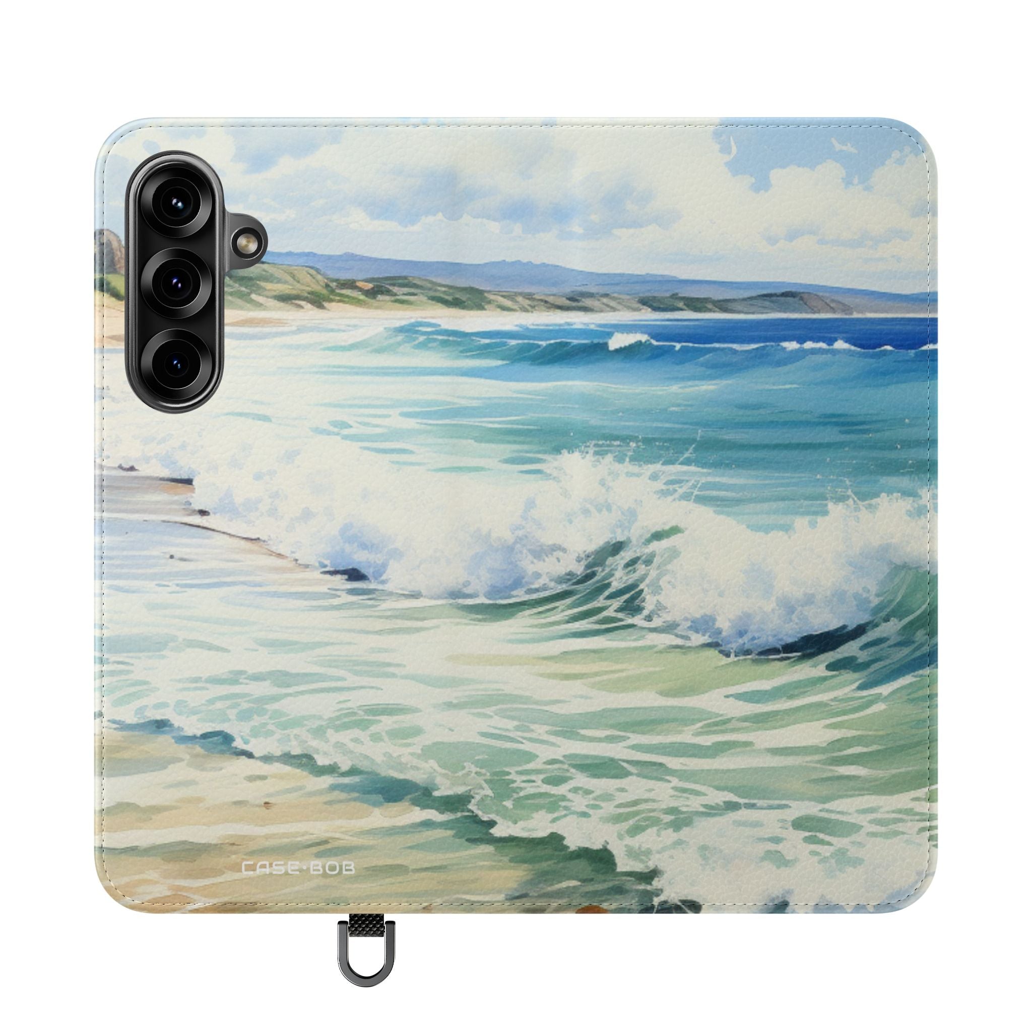 Foaming Blue Waves - Samsung S25+ Case - Wallet