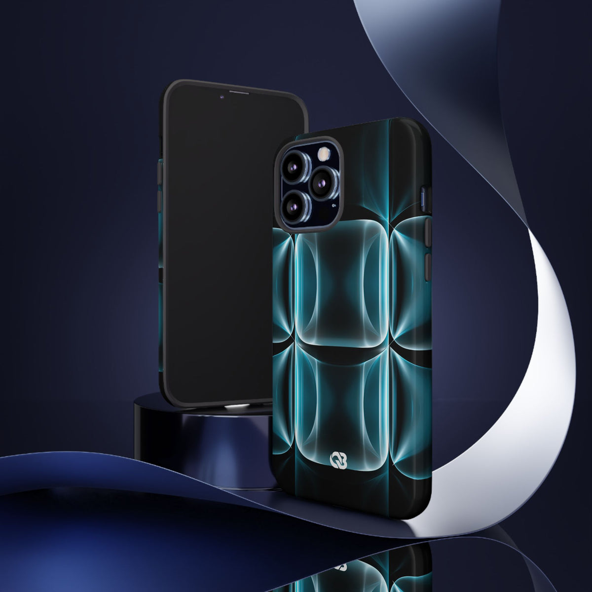 Cyan Core Matrix · Tough Phone Case for iPhone · Blue