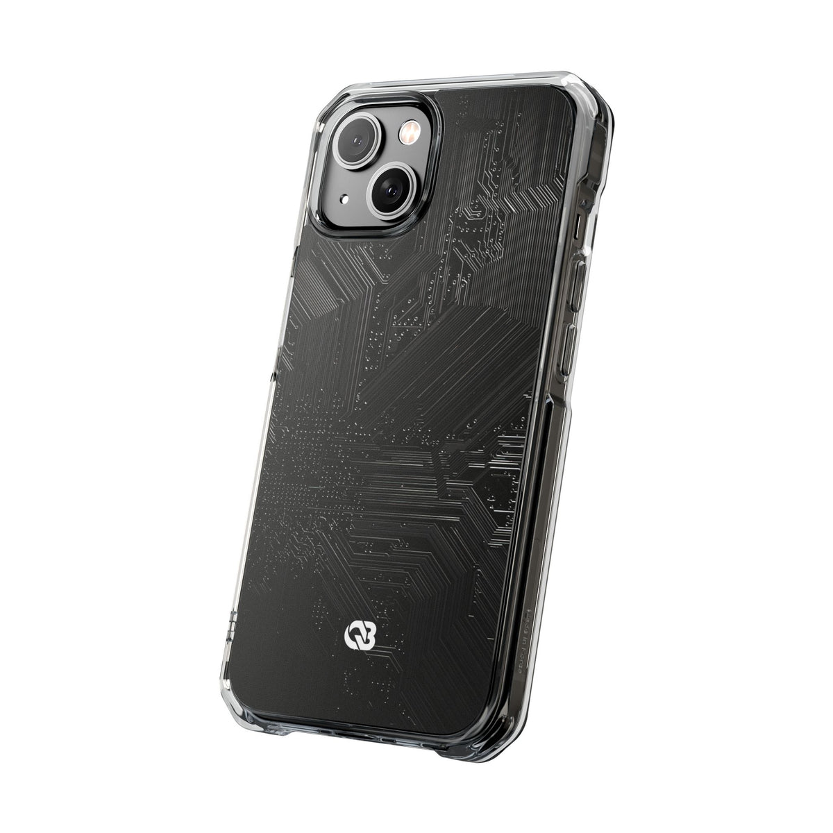 Obsidian Circuitry · Clear Impact Magnetic Phone Case for iPhone · Black