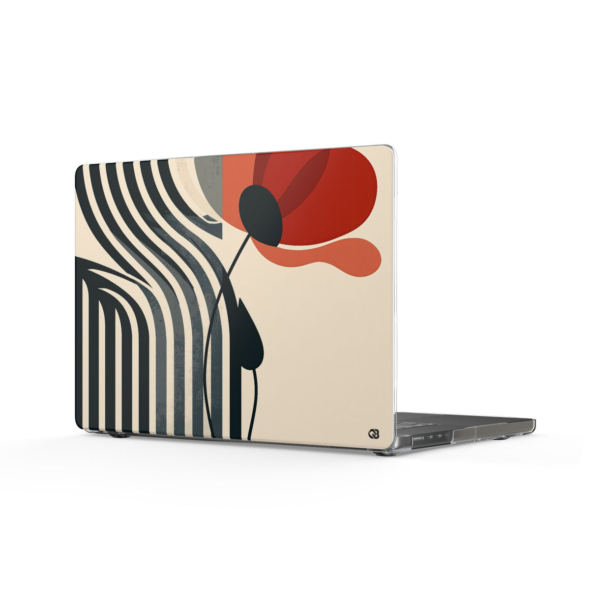 Modernist Poppy · Clear Hard Case for MacBook · Beige