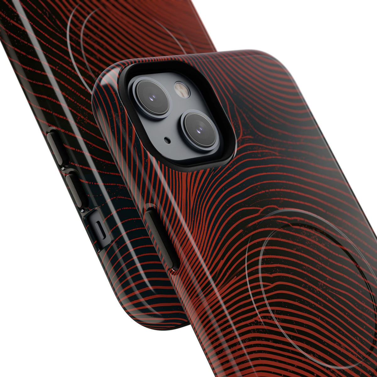 Red Tough 2.0 Magsafe Phone Case for iPhone - Terracotta Nerve Map