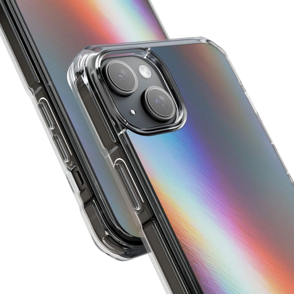 Prismatic Ray · Clear Impact Magnetic Phone Case for iPhone · Blue