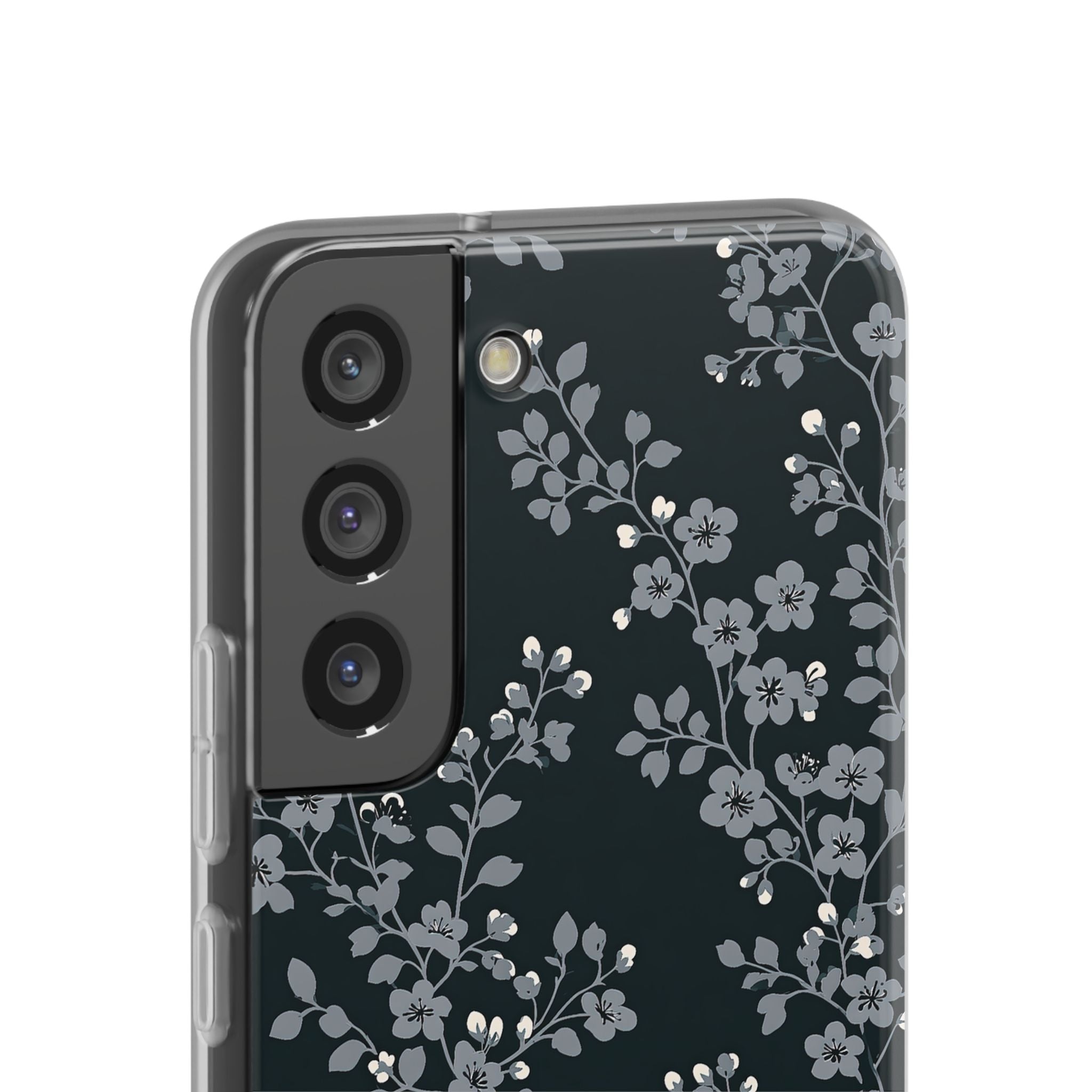 Black Lite Phone Case for Samsung - Midnight Slate Blossom
