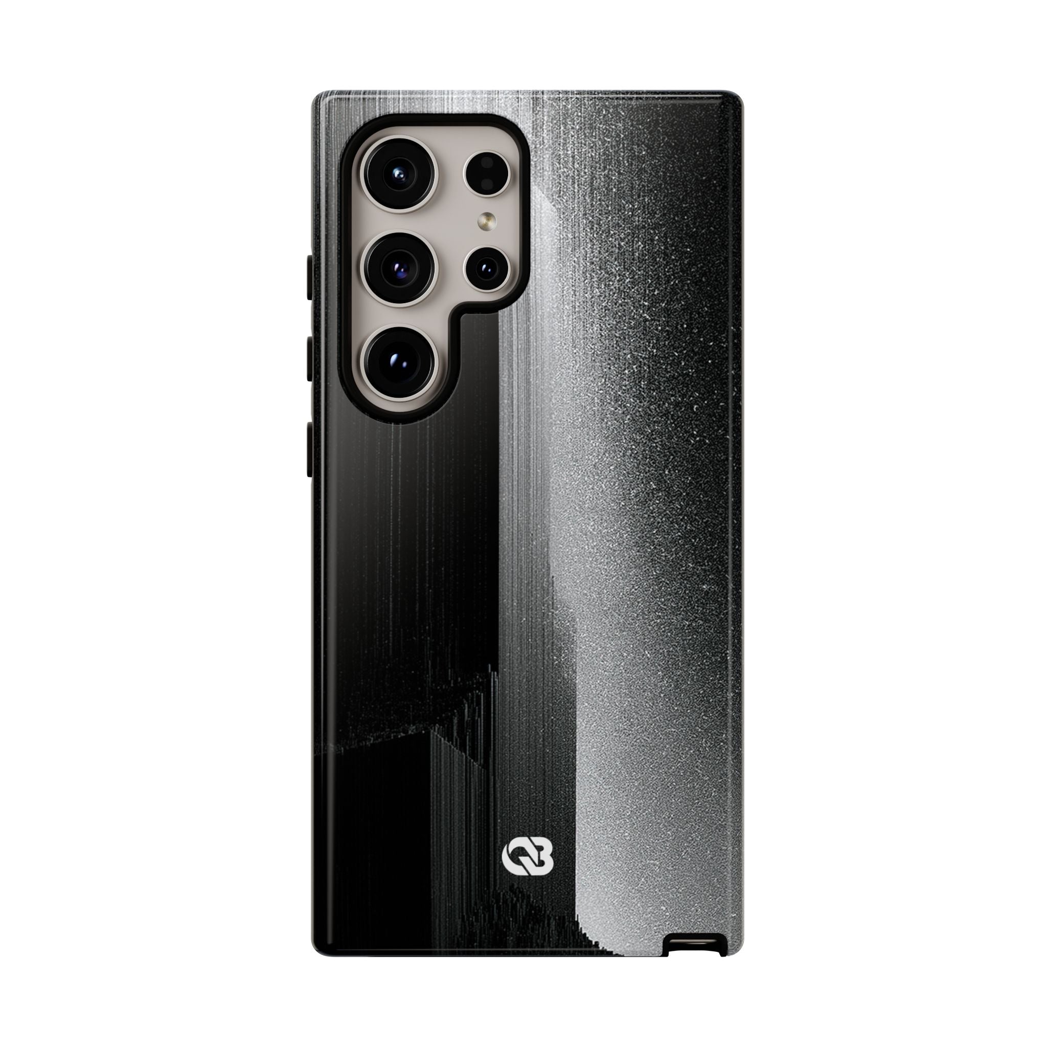 Black Tough Phone Case for Samsung - Brutalist Pixel Monolith