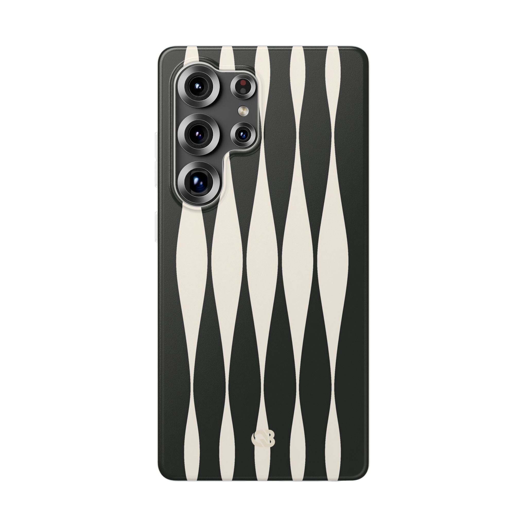 Black Lite Phone Case for Samsung - Ivory Spindle Grid
