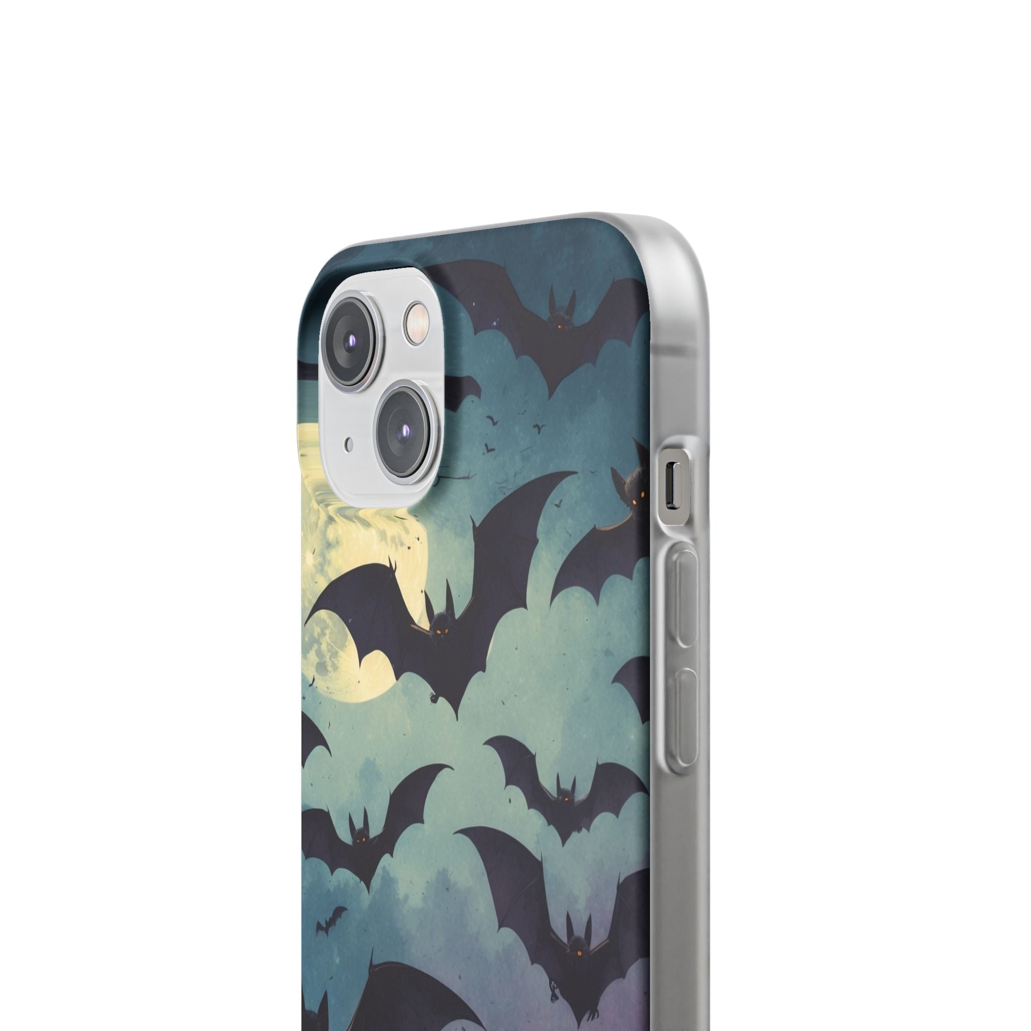 Glødende flagermus-sværm iPhone 14 Cover - Blødt