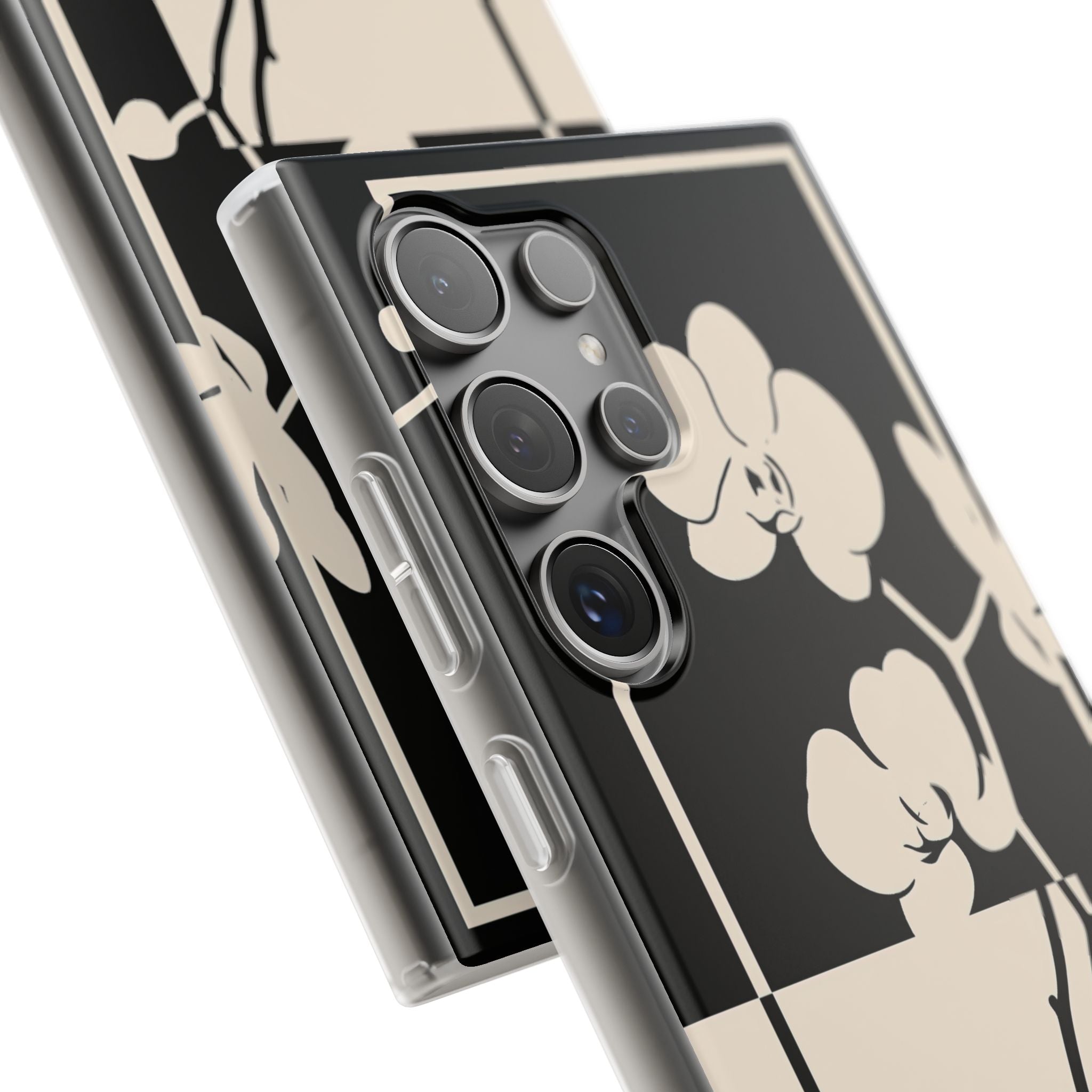 Beige Lite Phone Case for Samsung - Nocturnal Orchid Frame
