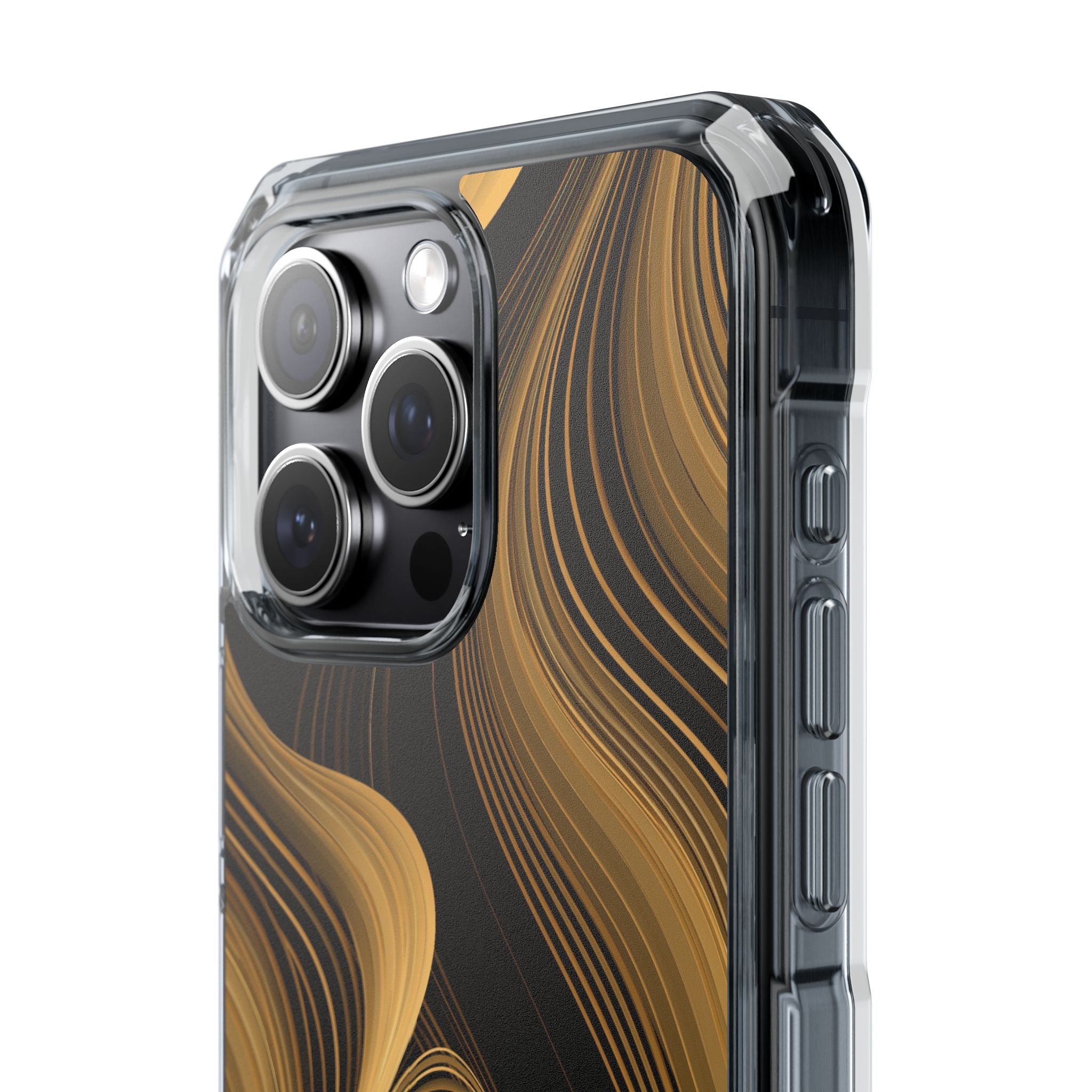 Gold Impact MagSafe Phone Case for iPhone - Molten Copper Strands