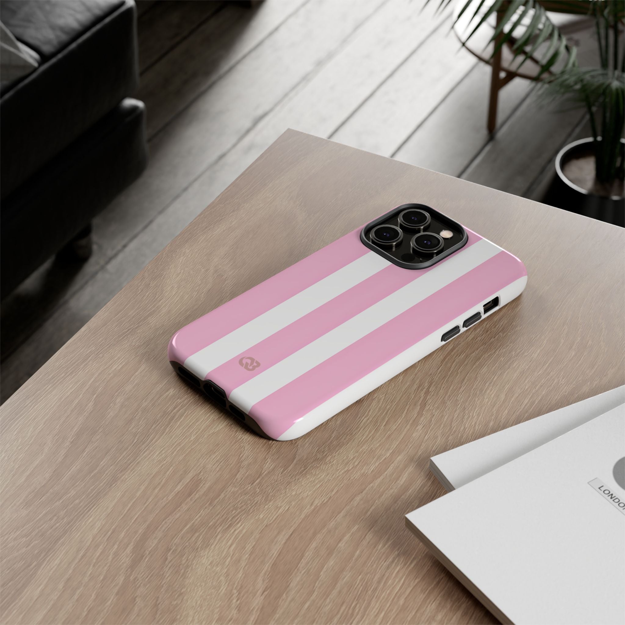 Soft Pink Stripe · Tough Coque de téléphone pour iPhone