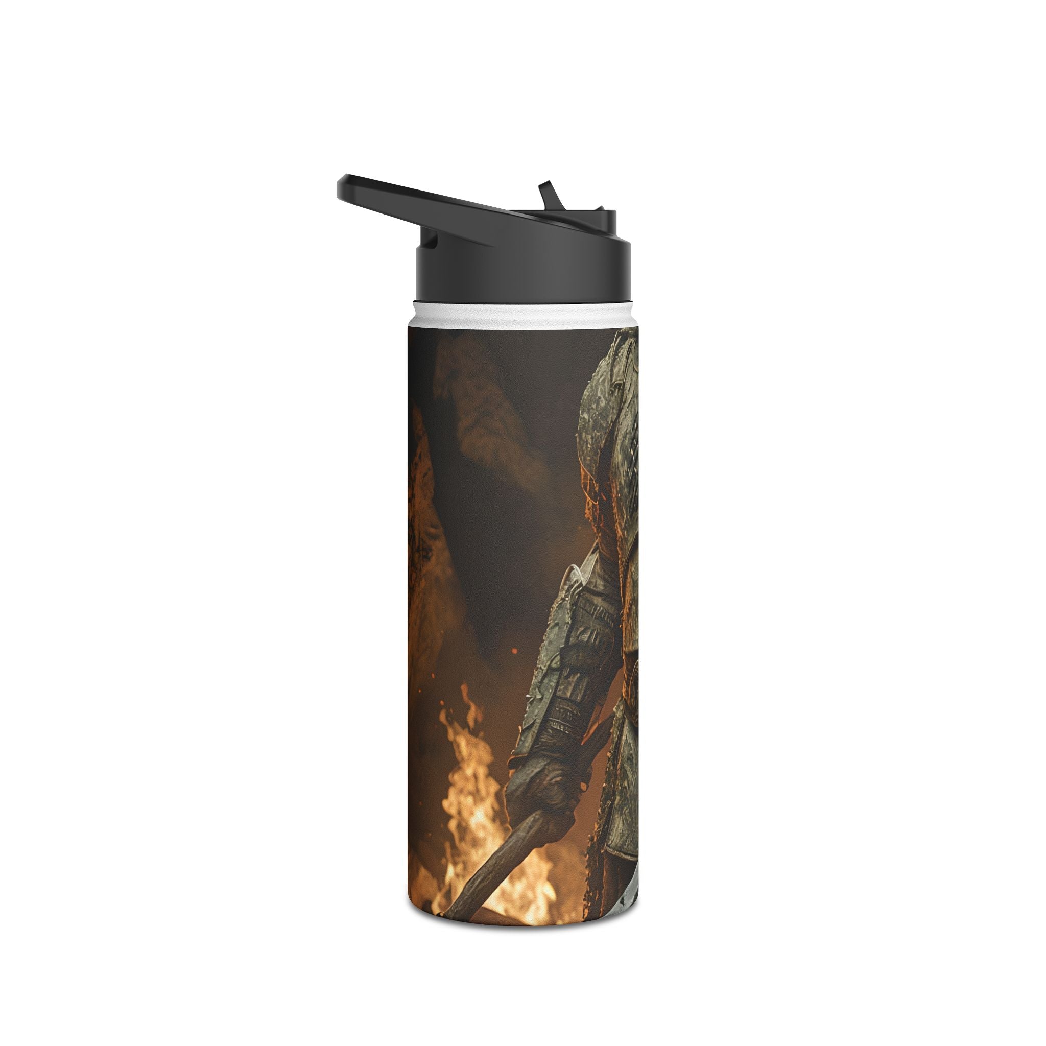 Horned Warrior Flame - Stainless Steel Water Bottle