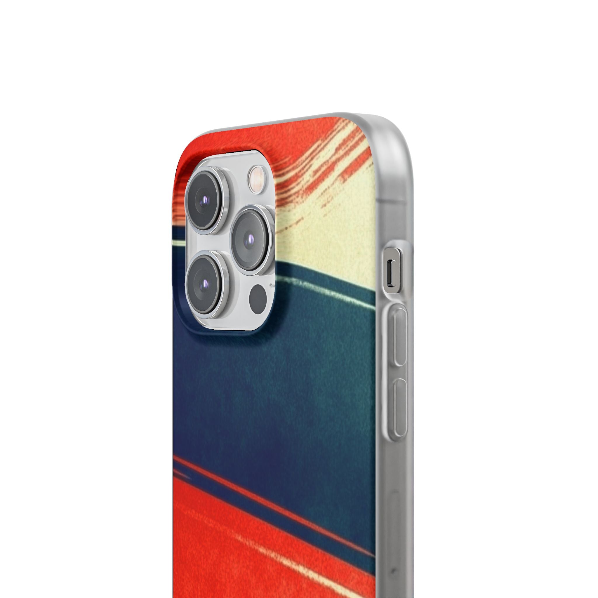 Blue Diagonal Motion iPhone 14 Pro Case - Soft