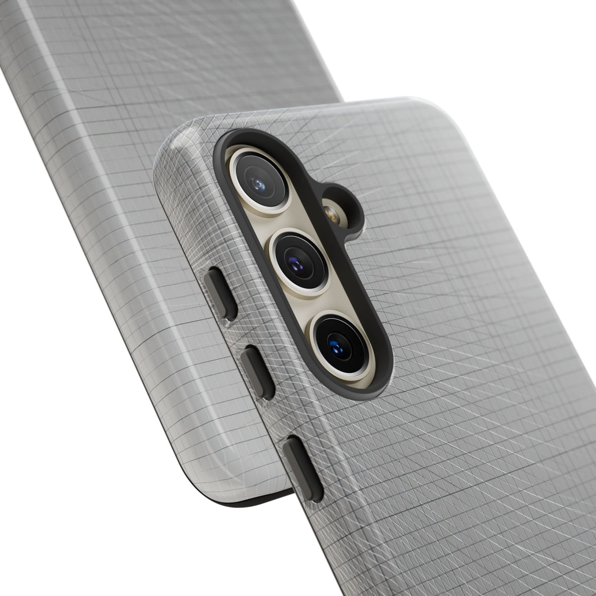 Grey Tough Phone Case for Samsung - Chrome Mesh Warp