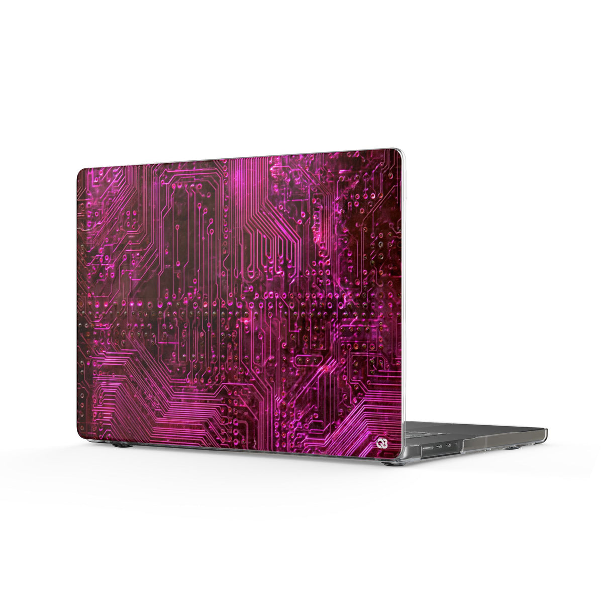 Magenta Circuit Trace · Clear Hard Case for MacBook · Pink