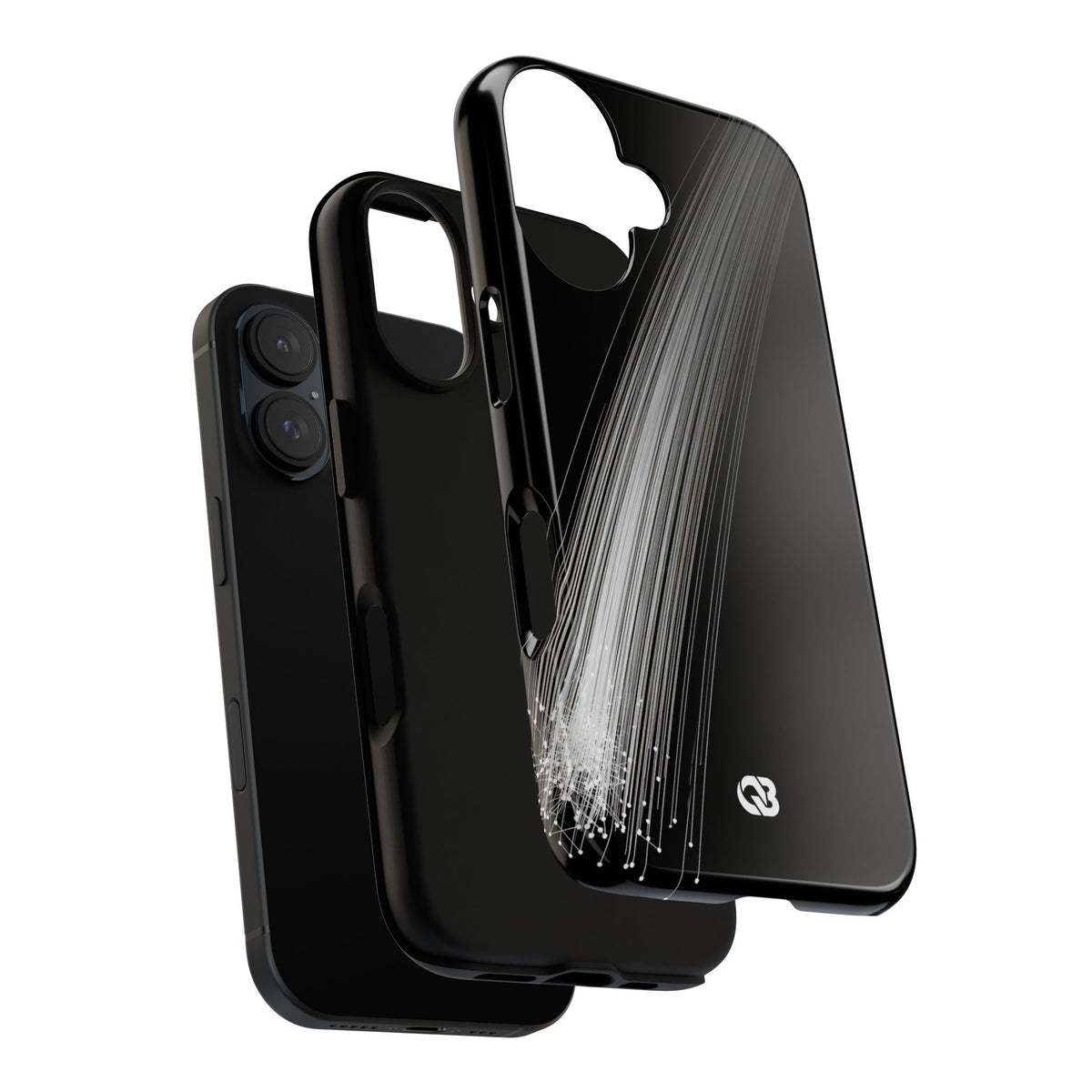 Black Tough Phone Case for iPhone - Linear Velocity Beam