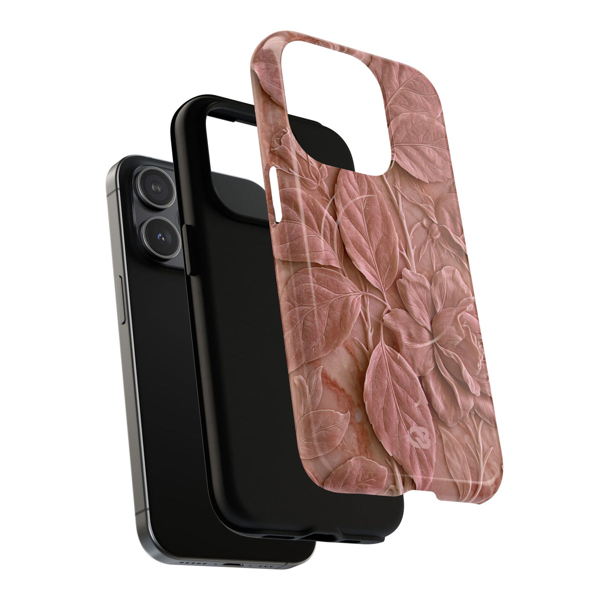 Blush Rose Relief · Tough 2.0 Magnetic Phone Case for iPhone · Pink