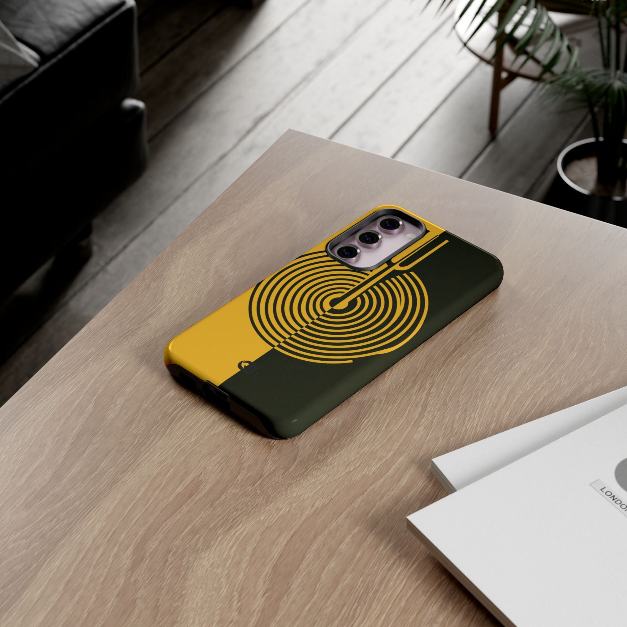 Yellow Tough Phone Case for Samsung - Voltage Sector Pulse