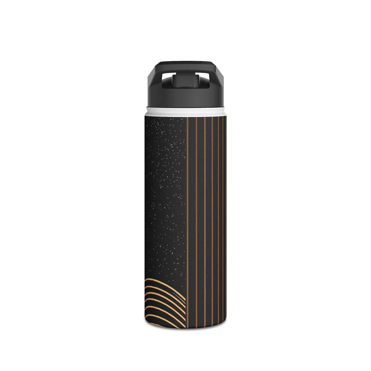 Lunar Topo Horizon · Insulated Water Bottle · Black