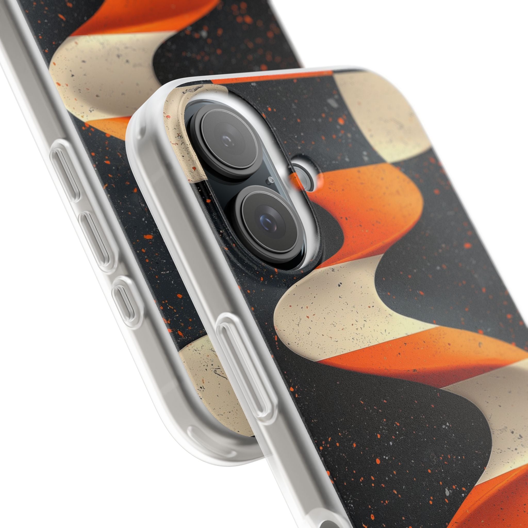 Orange Grit Twist · Coque de téléphone Soft pour iPhone