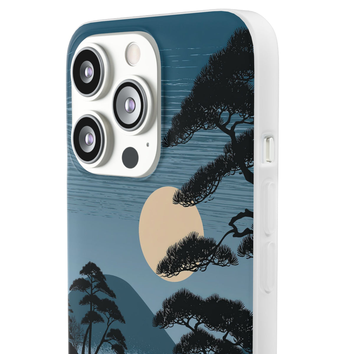 Moonlit Pine Horizon · Lite Phone Case for iPhone · Blue