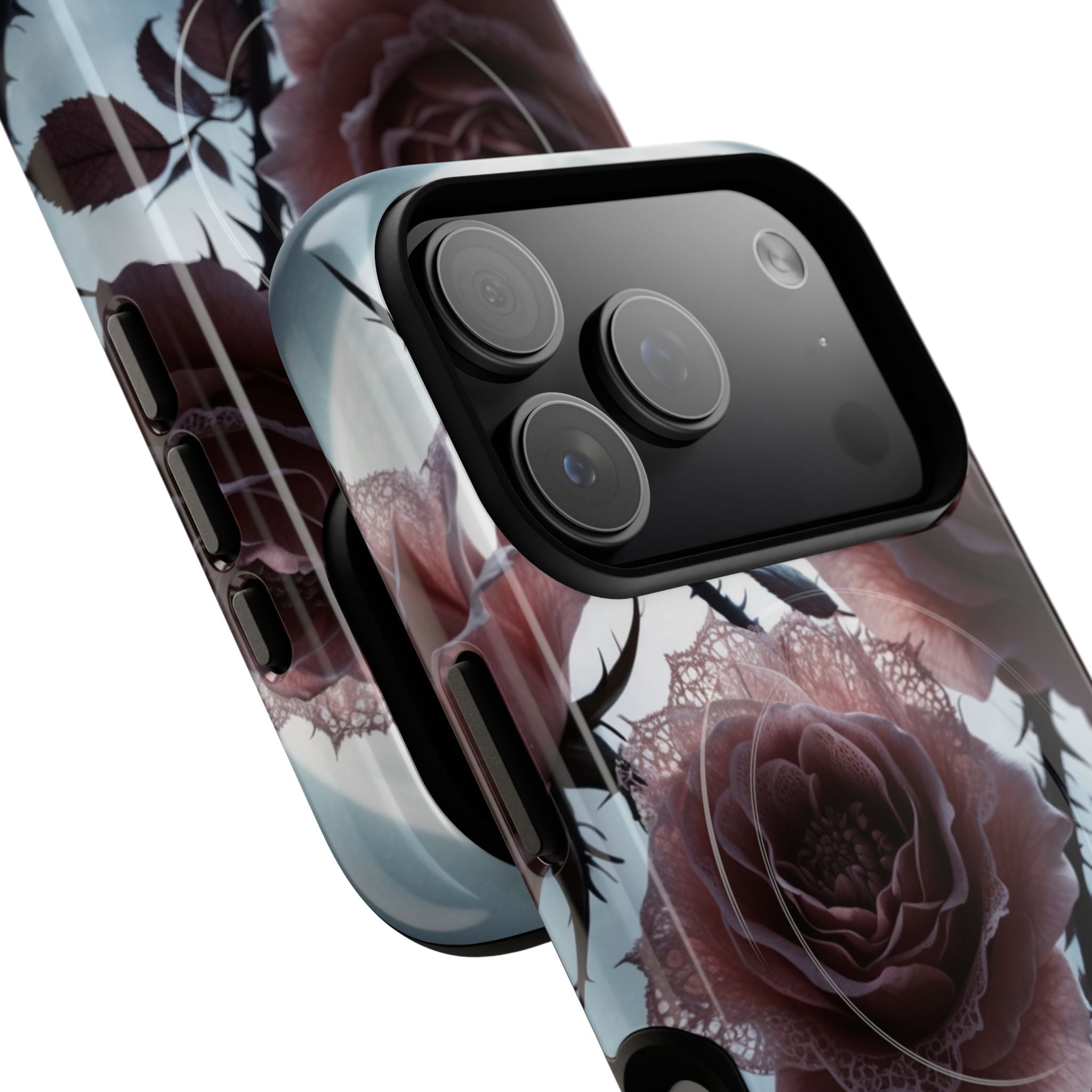 Luminous Rose Thorns iPhone 17 Pro Case - Tough+ - CASE•BOB