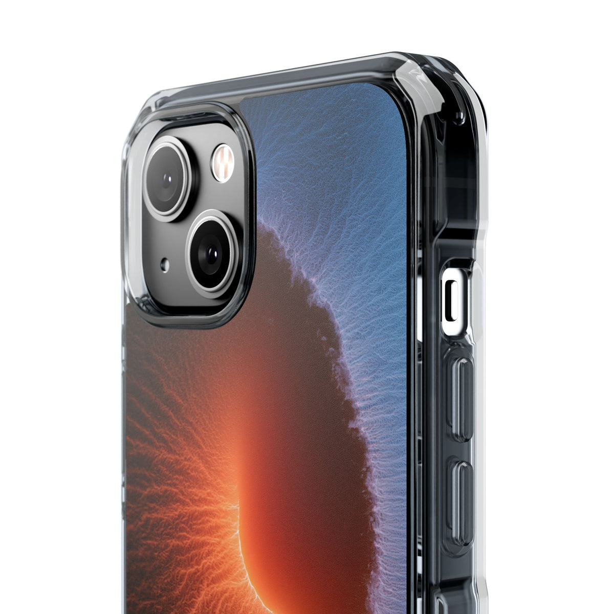 Thermal Aura Pulse · Clear Impact Magnetic Phone Case for iPhone · Blue