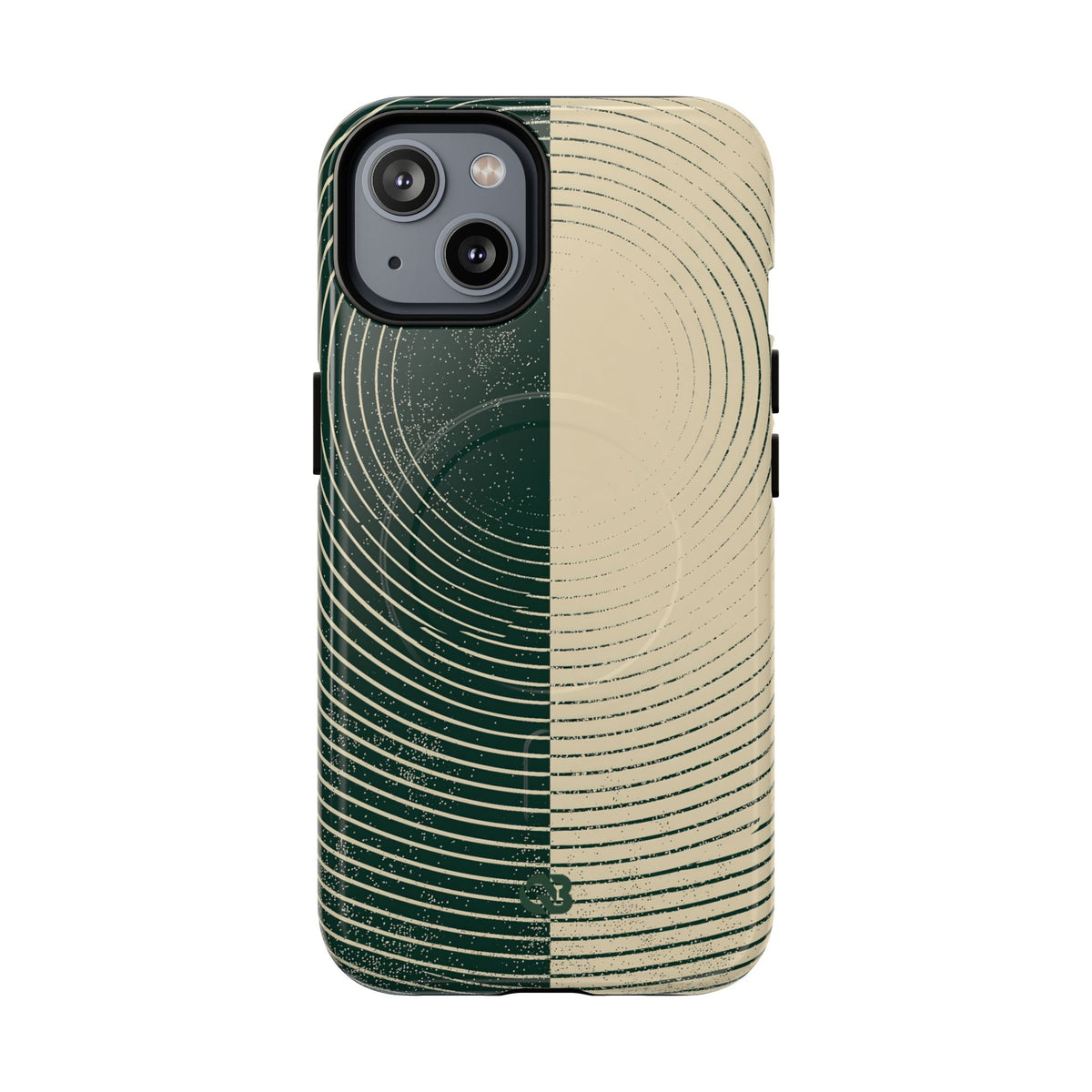 Green Tough 2.0 Magsafe Phone Case for iPhone - Evergreen Split Grain