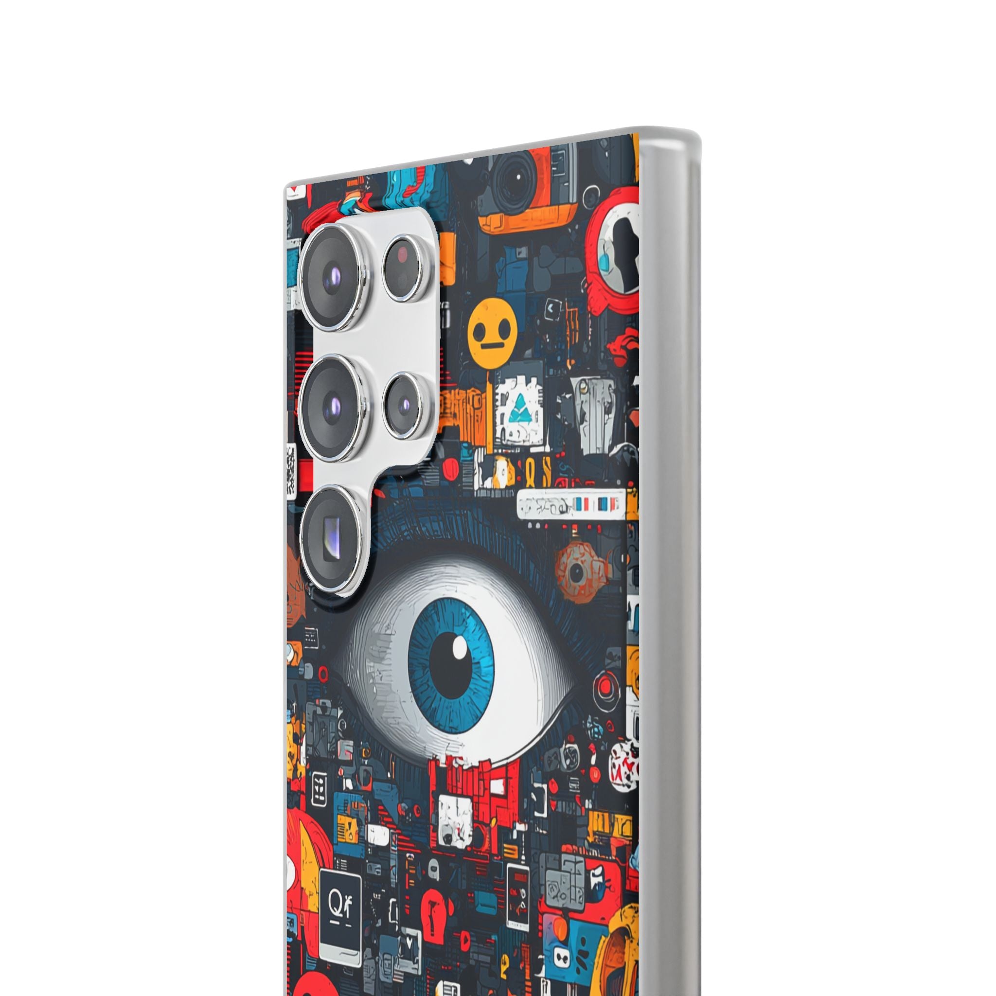 Digitaalinen Silmä Sininen Samsung S23 Ultra -pehmeä suojakotelo