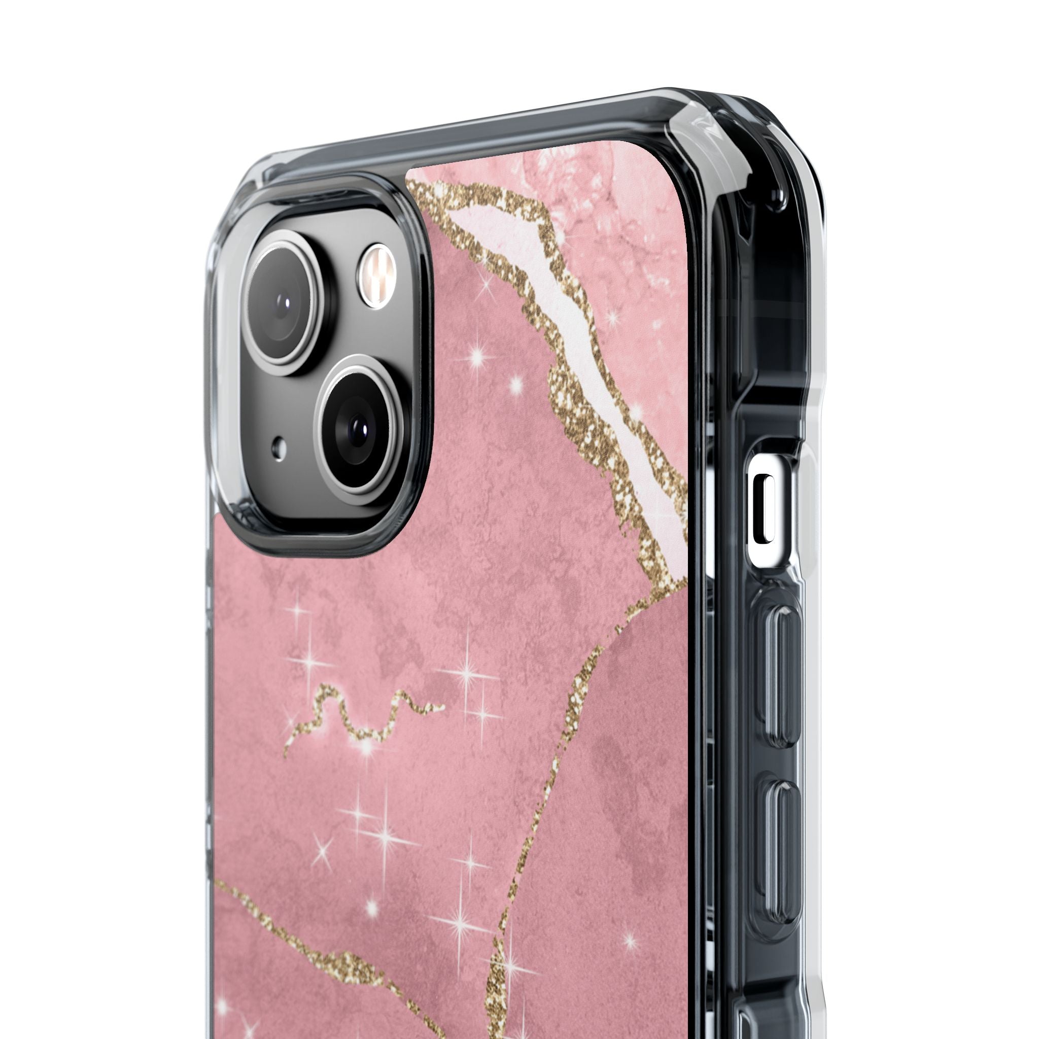 Rose Sparkle Marble · Impact Coque de téléphone pour iPhone · Magsafe