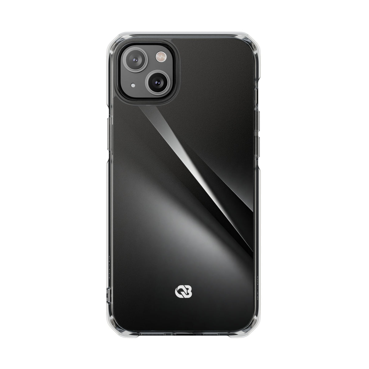 Obsidian Ridge · Clear Impact Magnetic Phone Case for iPhone · Black