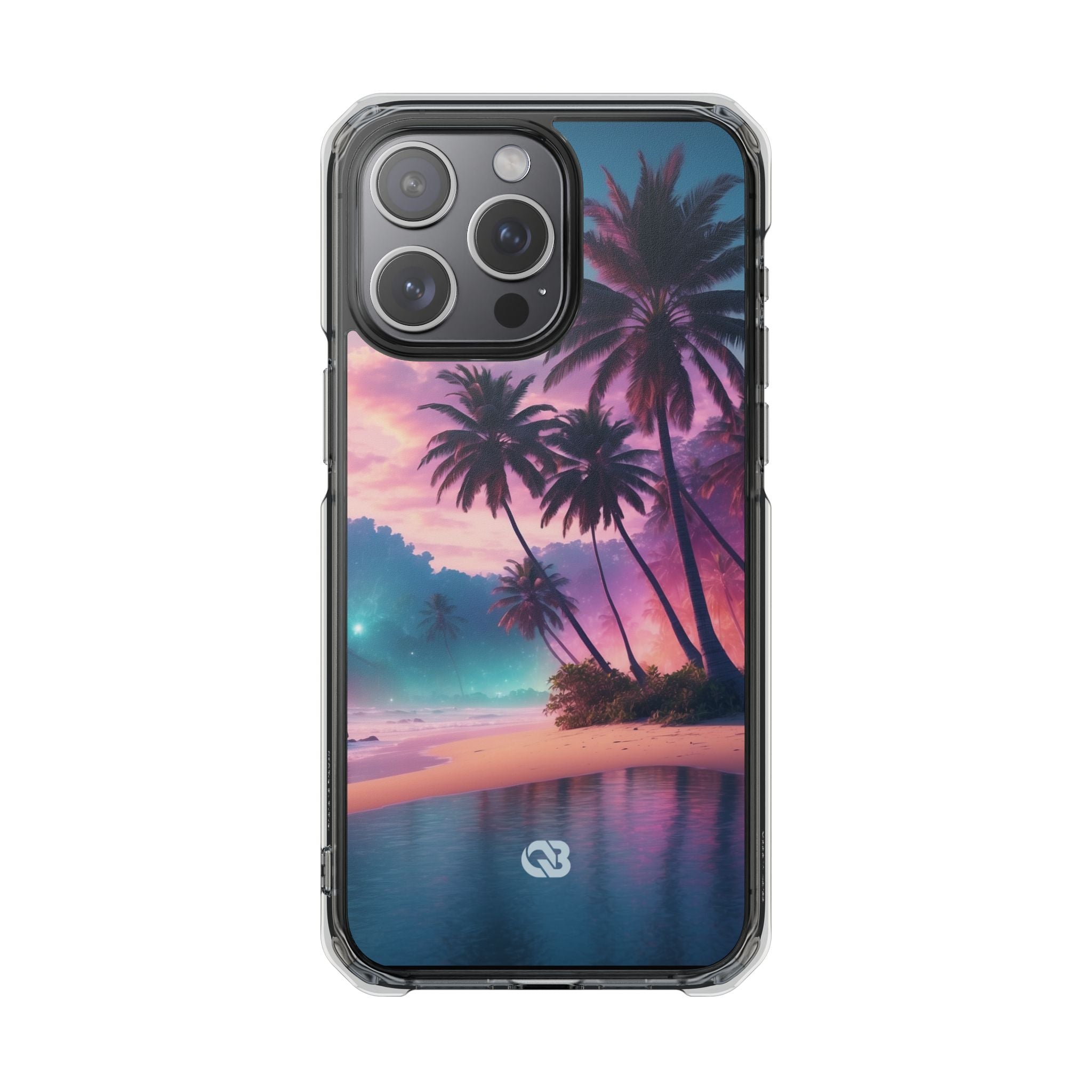 Neon Shore Palms · Impact etui na telefon dla iPhone · Magsafe