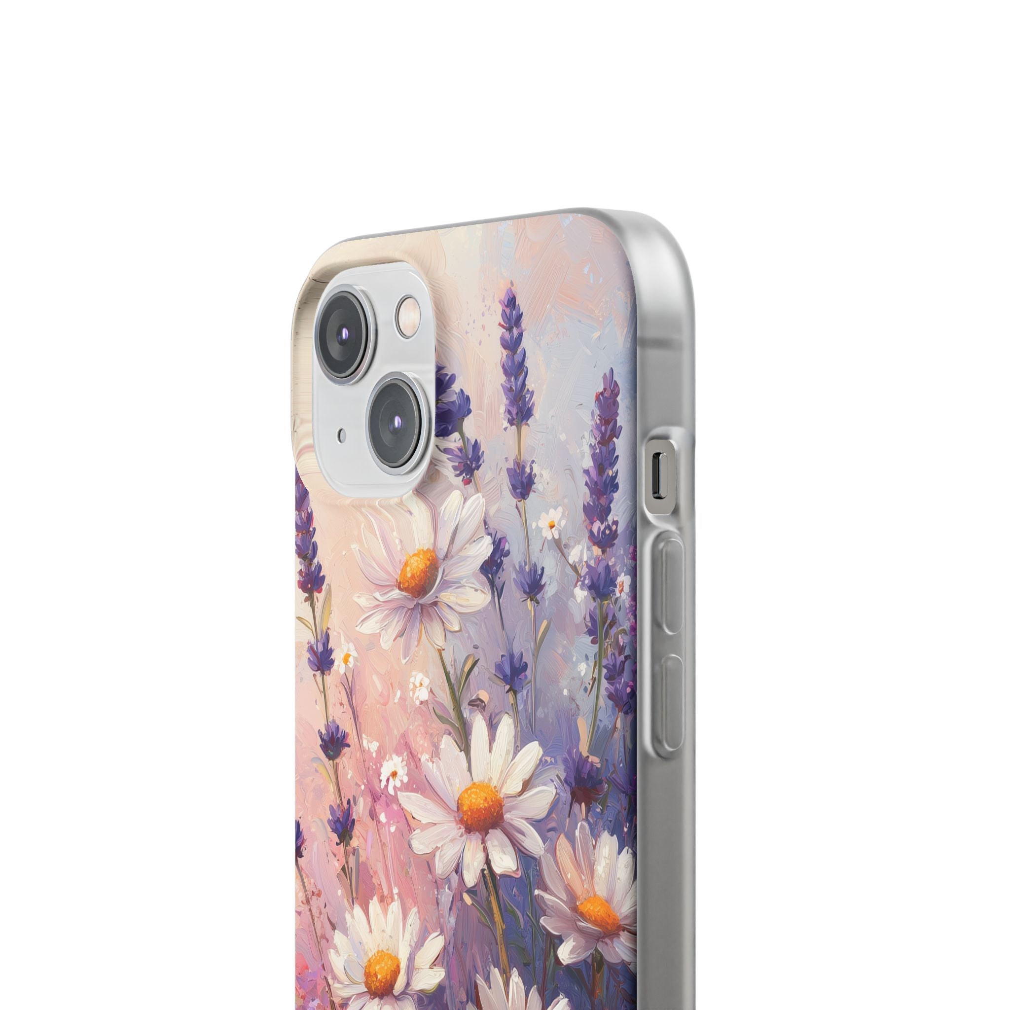 Daisy Lavender Bloom iPhone 14 Cover - Blød