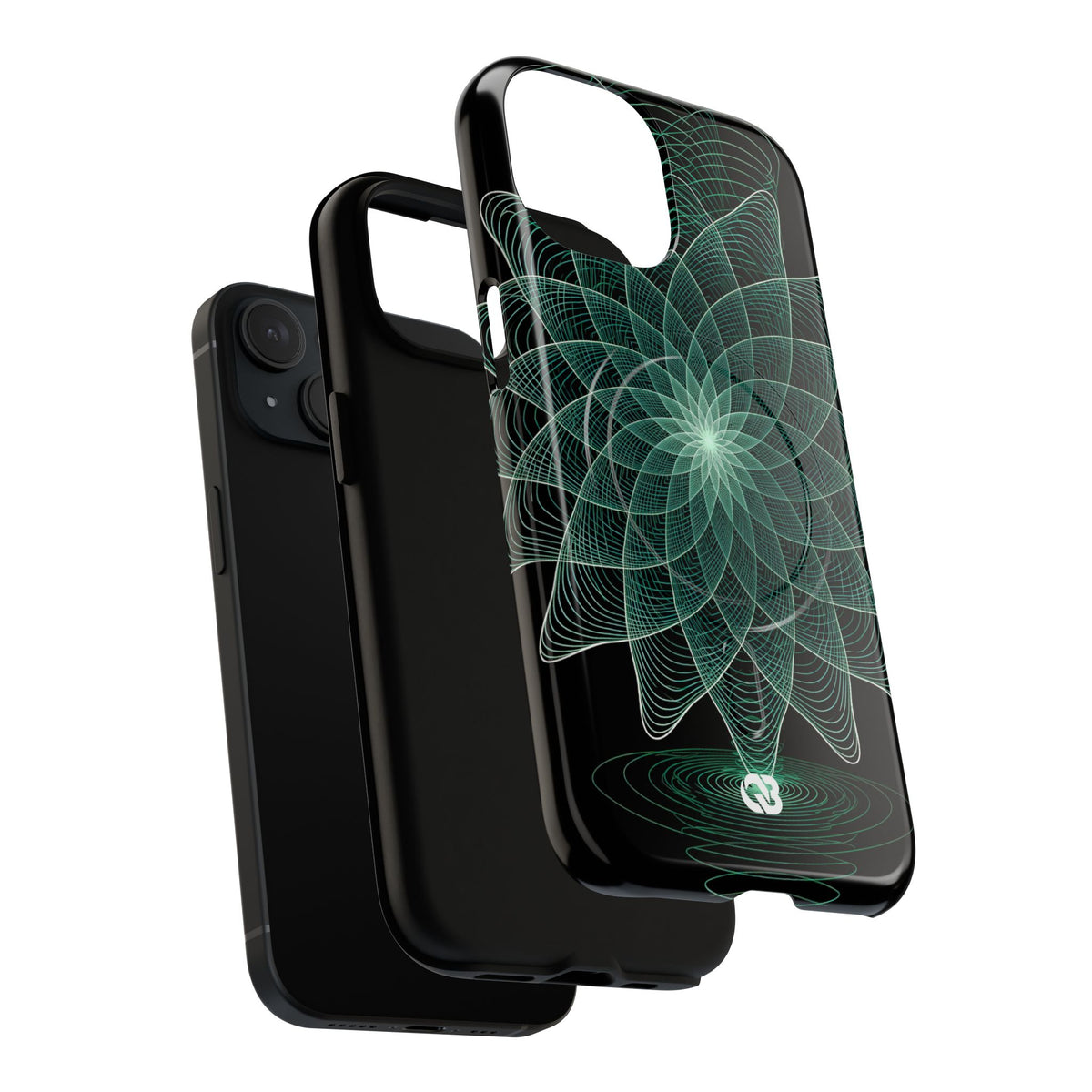 Verdant Harmonic Bloom · Tough 2.0 Magnetic Phone Case for iPhone · Black