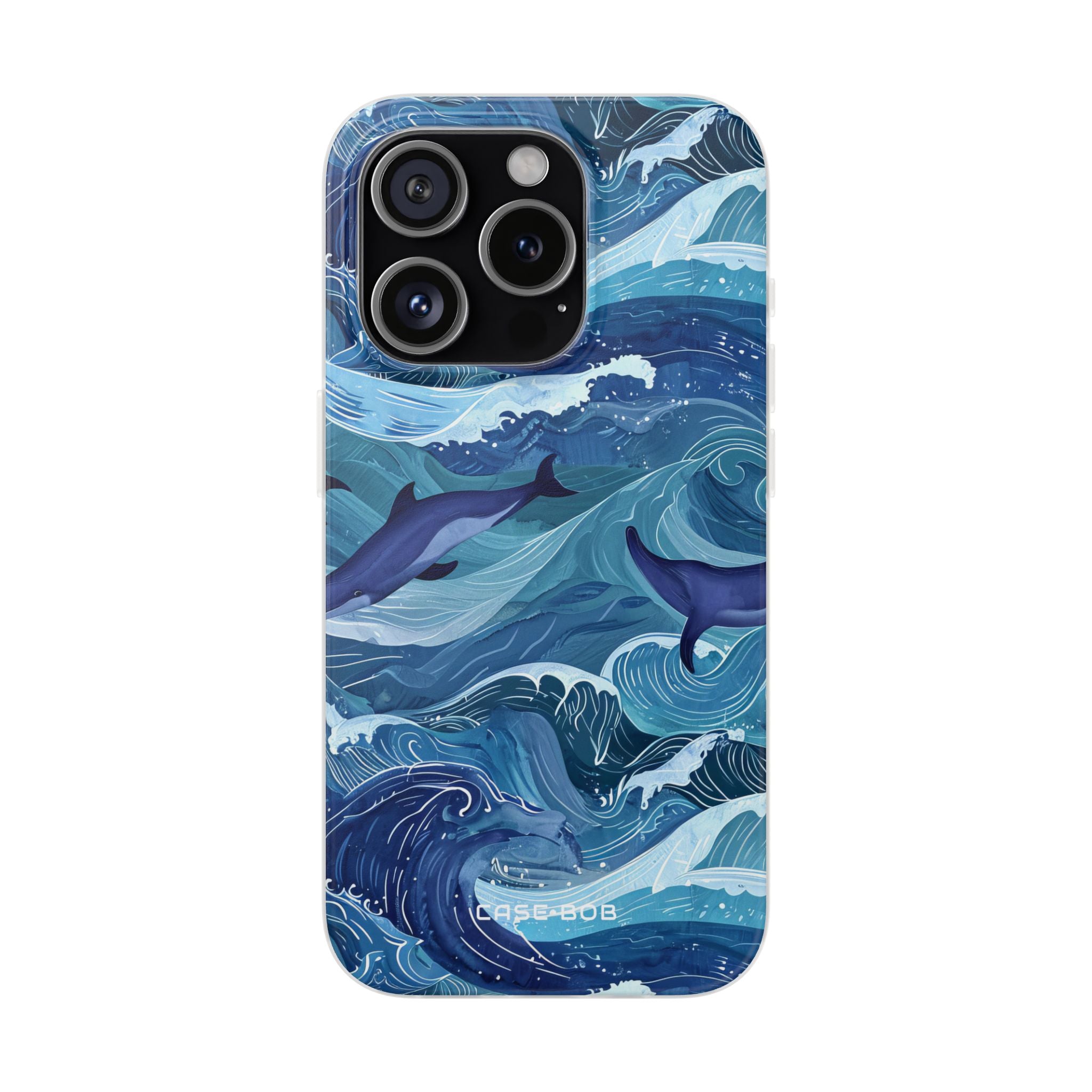 Dolphin Waves iPhone 15 Pro Case - Soft