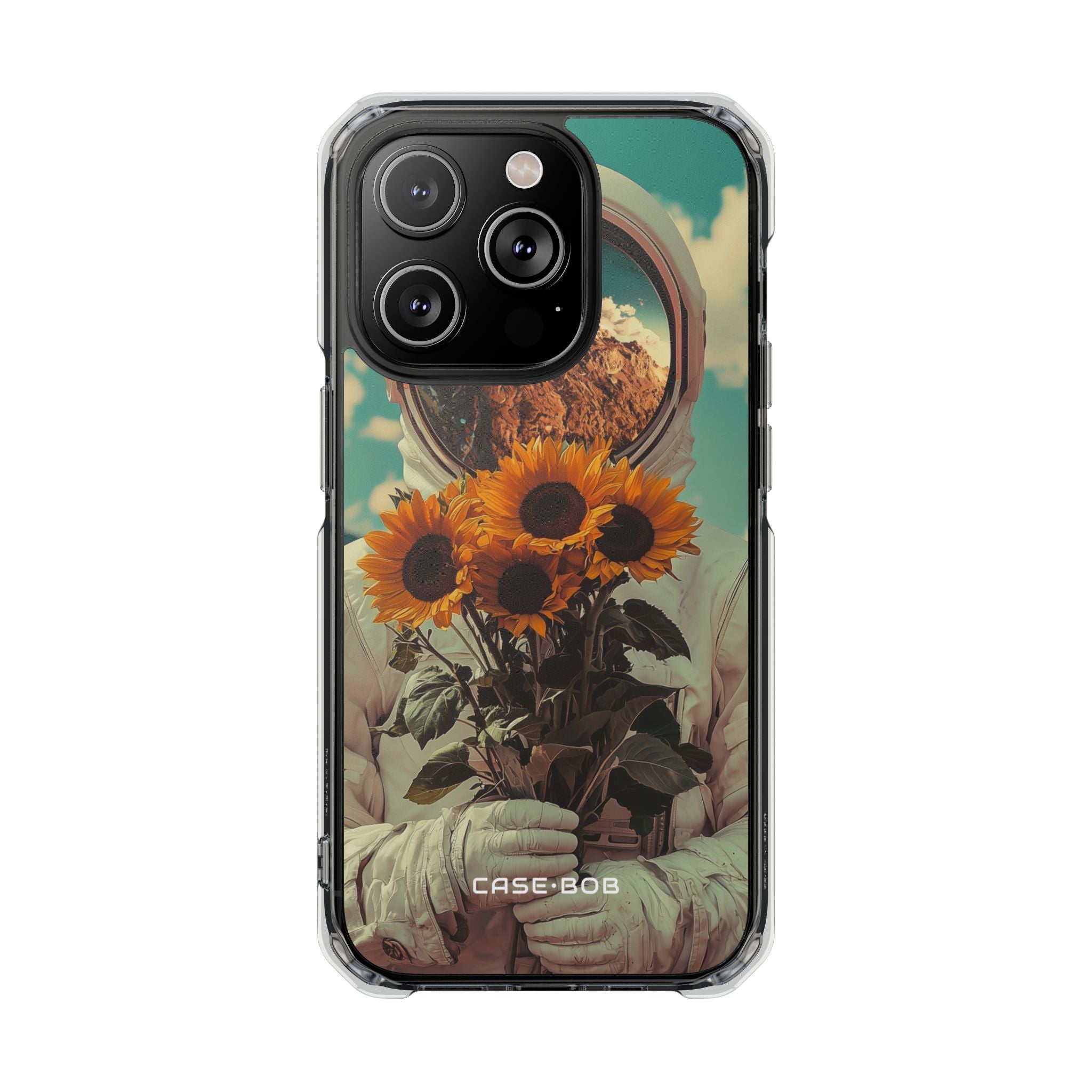 Sonnenblumen-Astronaut iPhone 14 Pro Case - Impact