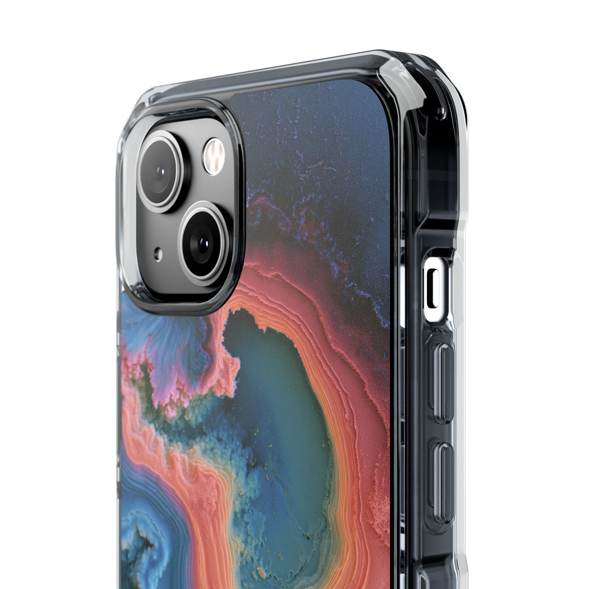 Luminous Resonance · Clear Impact Magnetic Phone Case for iPhone · Blue