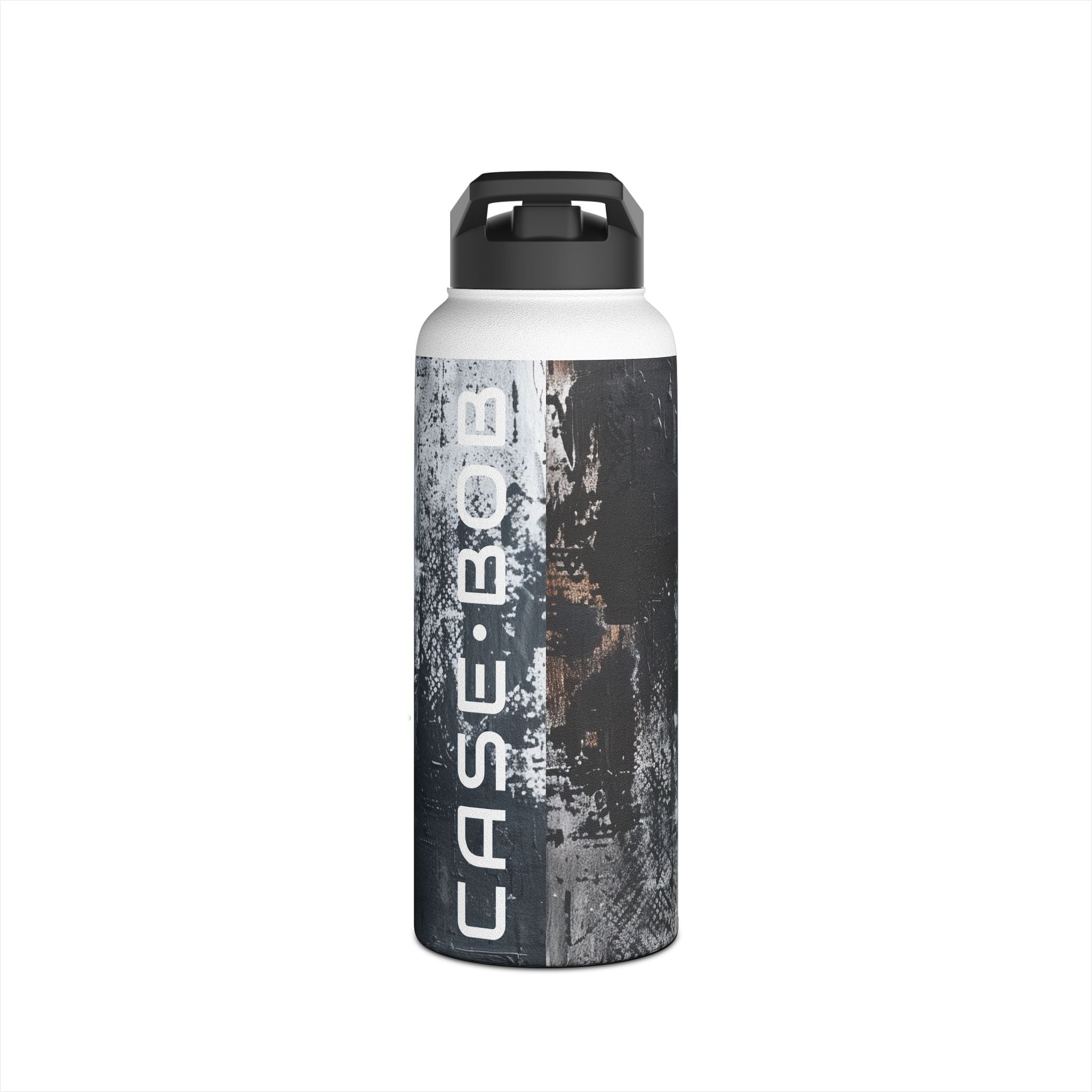 Midnight Brushstroke - Stainless Steel Water Bottle
