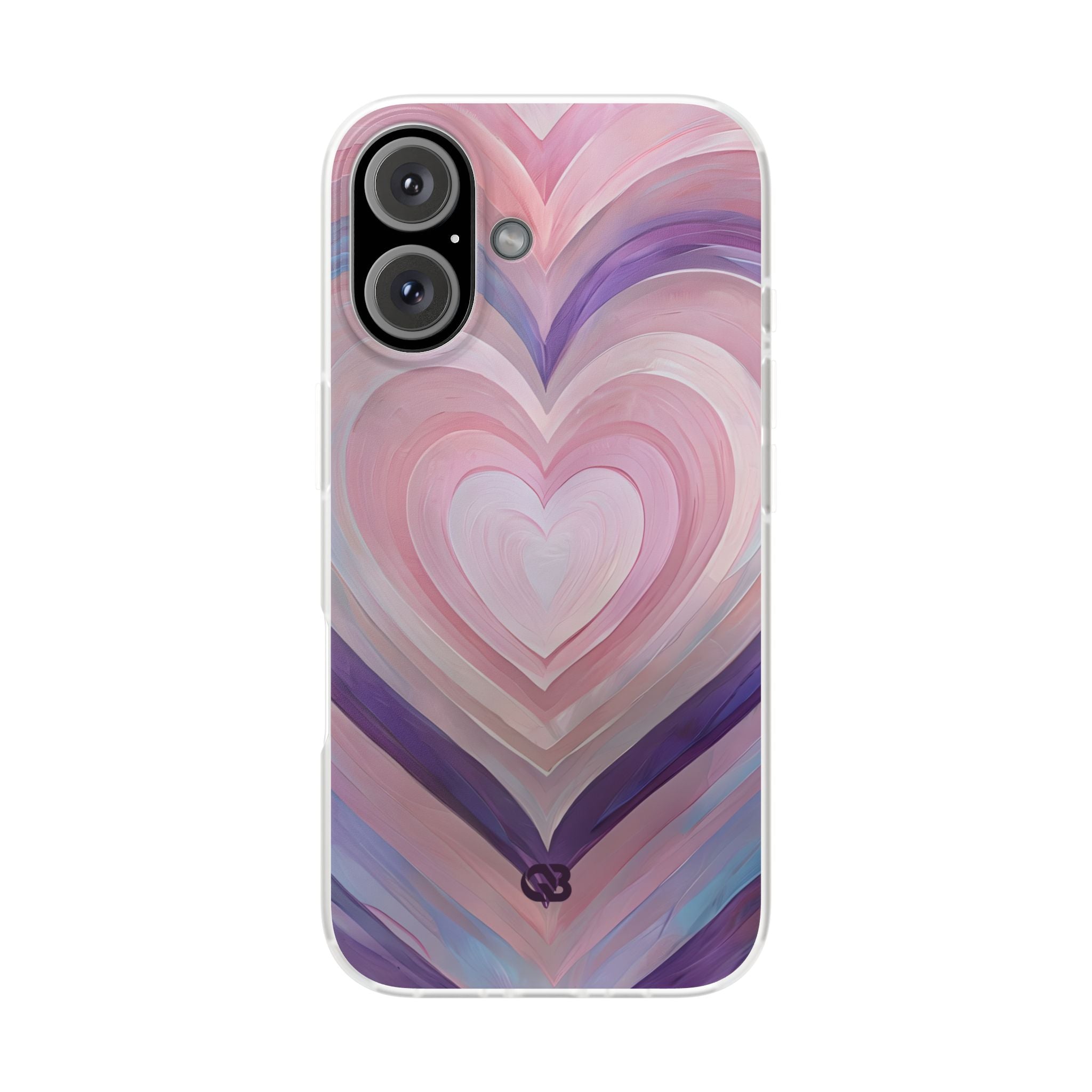 Lavender Pulse Hearts · Soft Mobilskal för iPhone