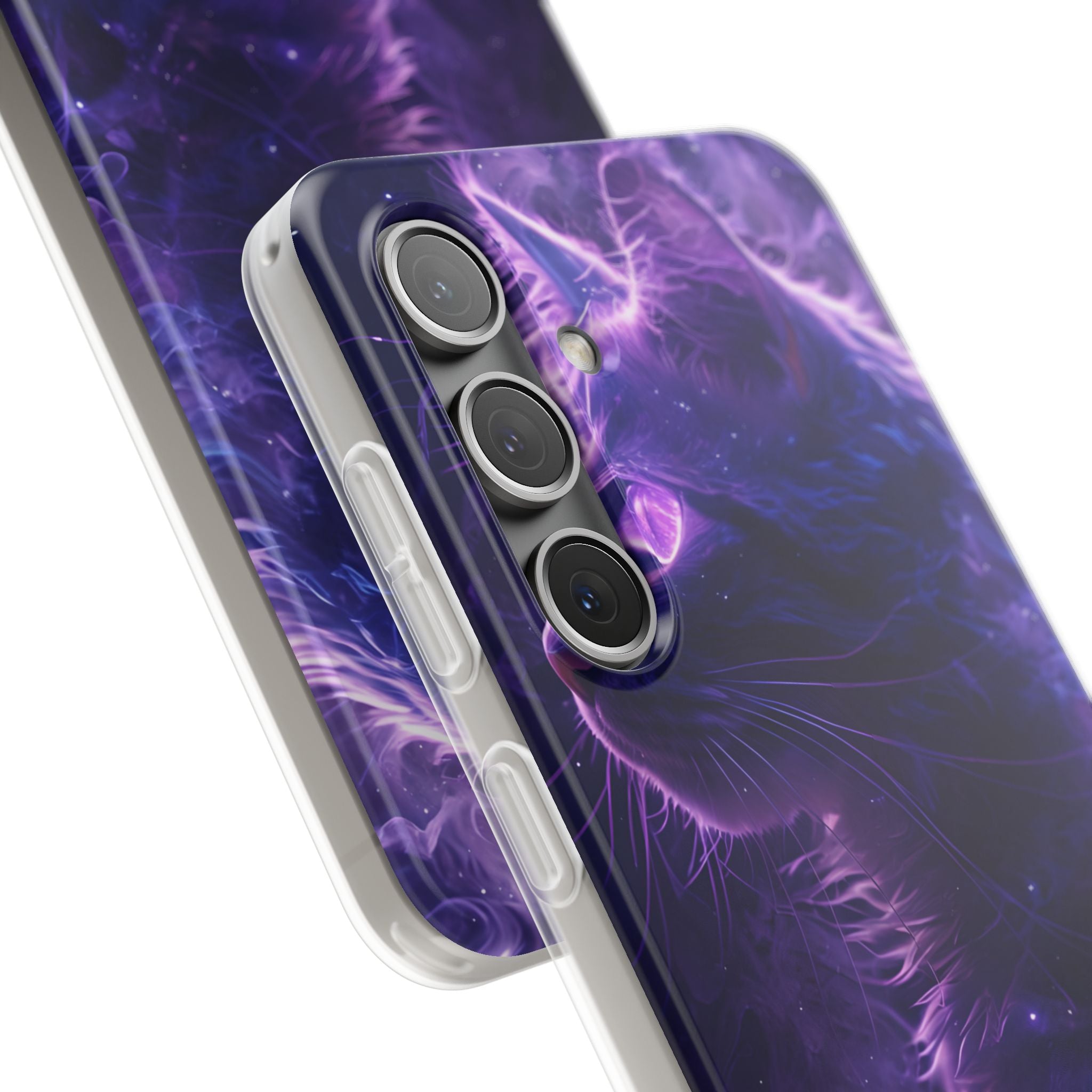 Purple Void Feline · Soft Custodia per Samsung