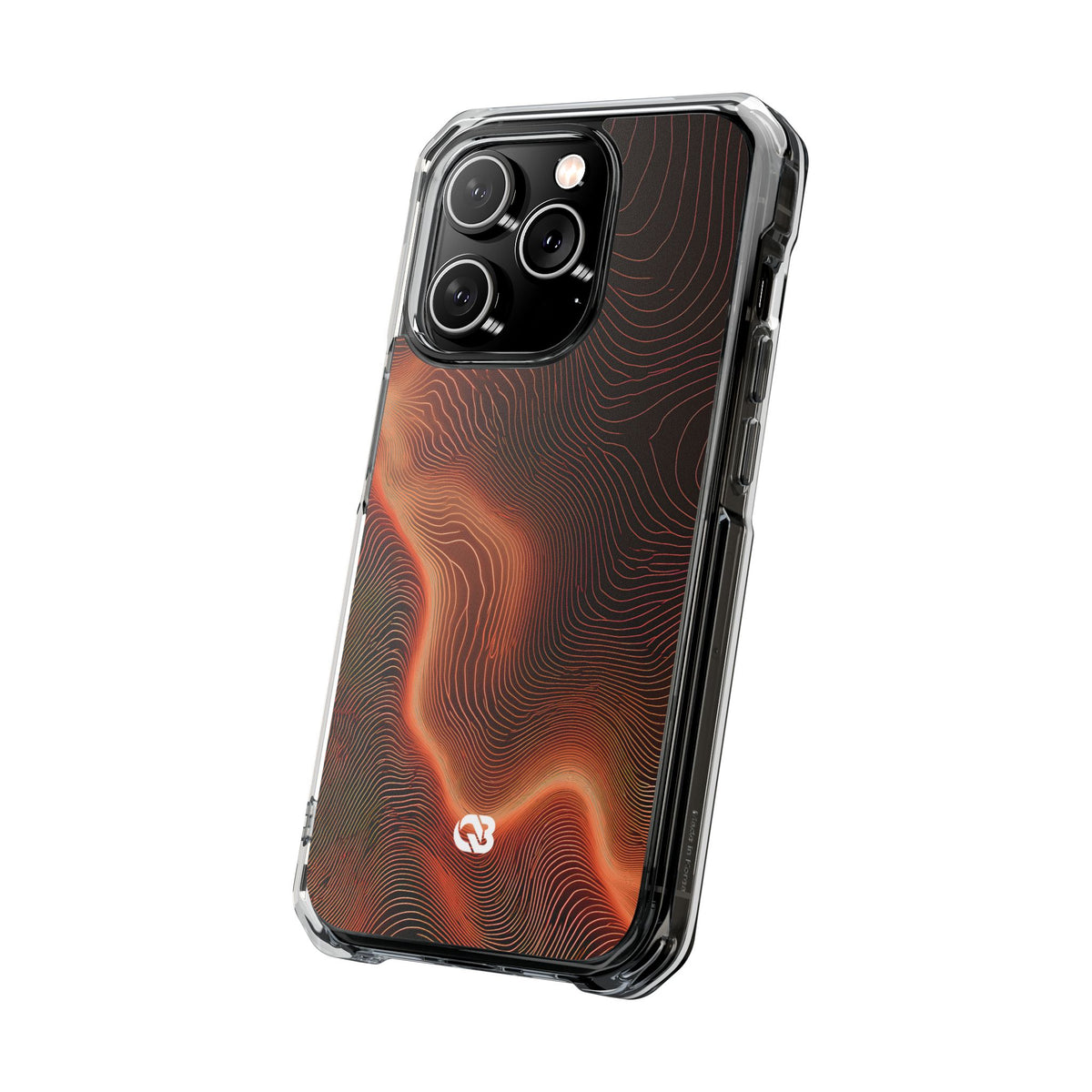 Caldera Ridge · Clear Impact Magnetic Phone Case for iPhone · Orange