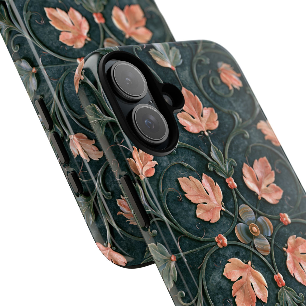 Florentine Rose Arabesque · Tough Phone Case for iPhone · Green