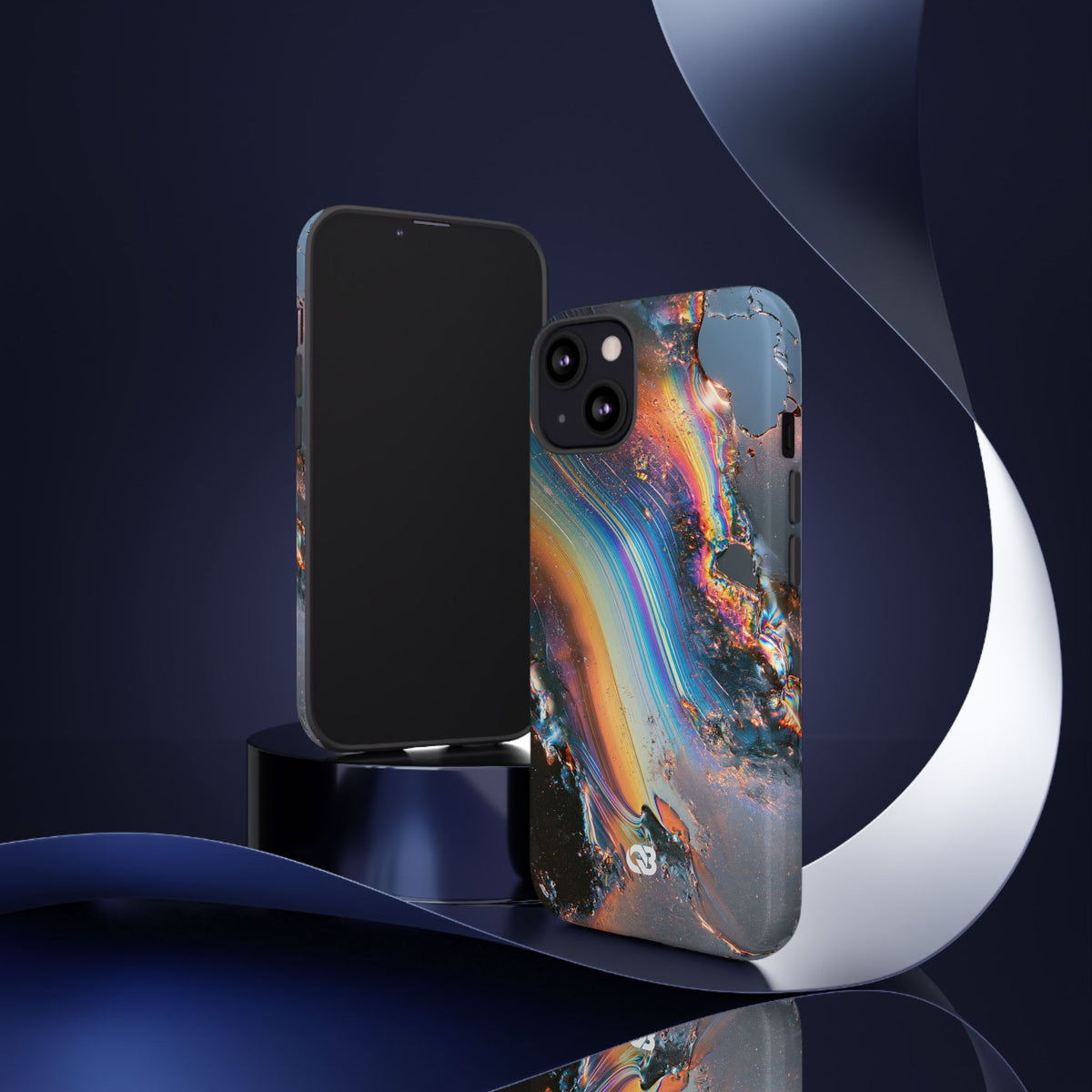 Prismatic Aura Flow · Tough Phone Case for iPhone · Blue